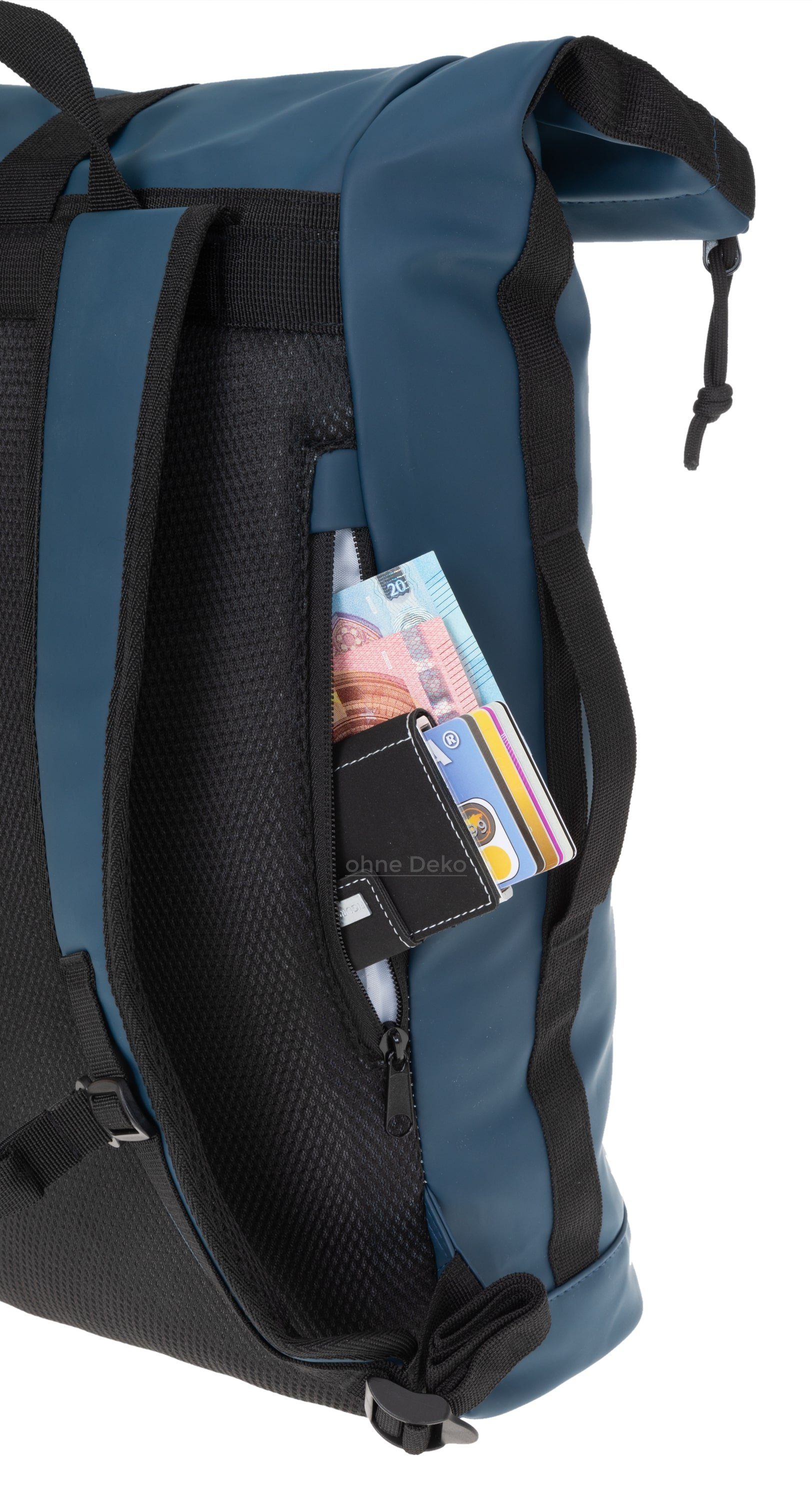 ELEPHANT Freizeitrucksack Time Bag aus Plane, Rucksack Laptoprucksack Daypack wasserabweisend + Trinkflasche
