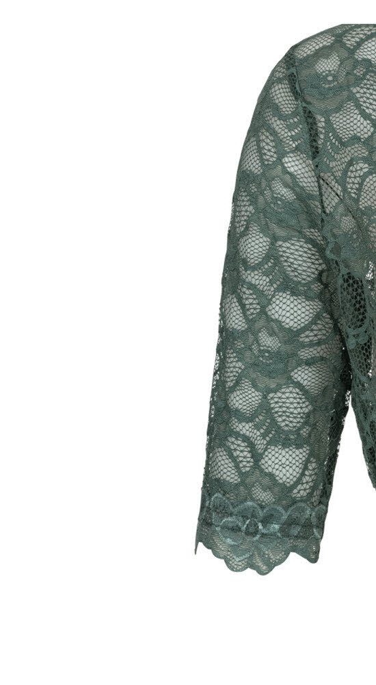 Nübler Dirndlbluse Dirndlbluse 3/4 Arm Laura in Grün von Nübler – Bild 5 von 5
