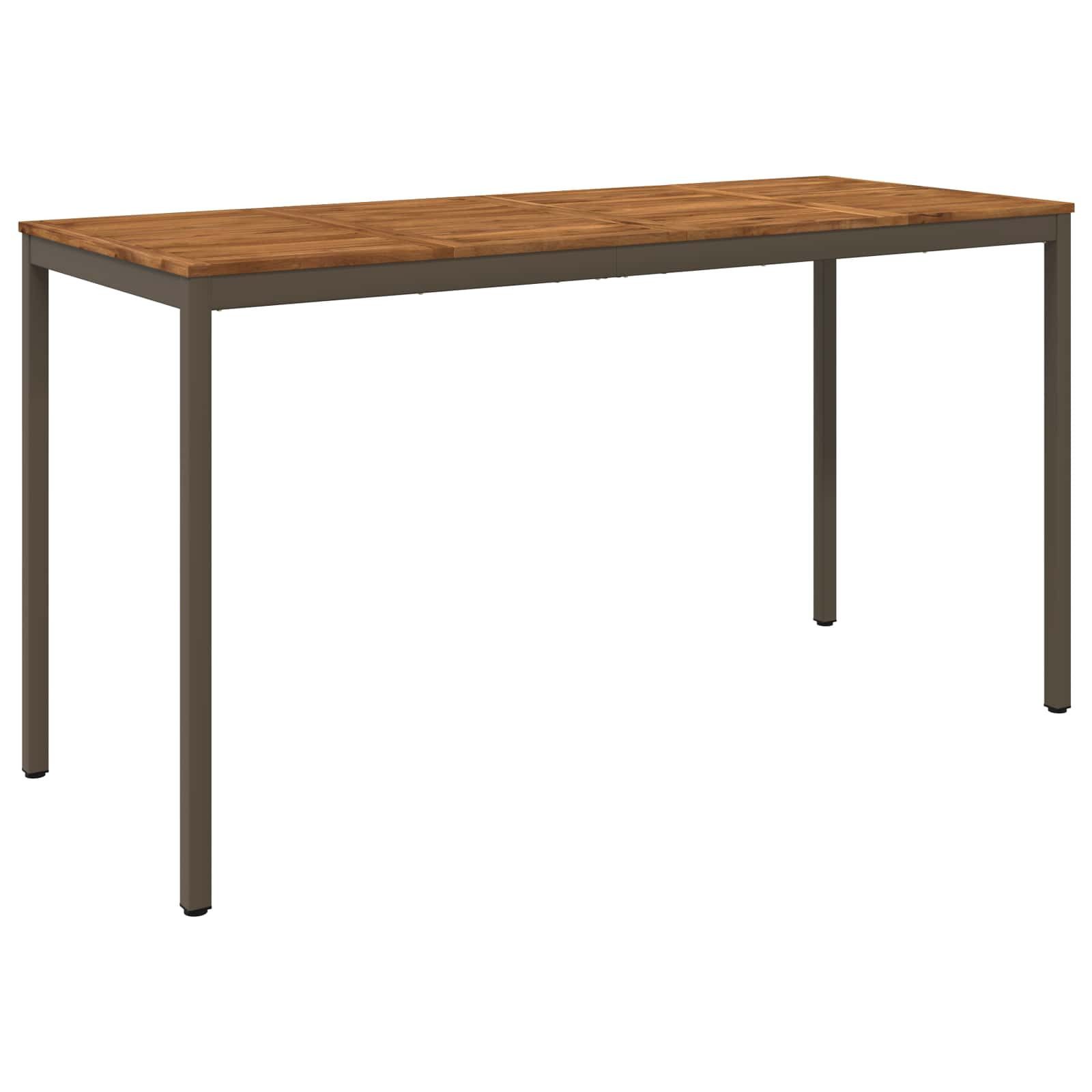 vidaXL Gartentisch Gartenbar-Tisch Natur und Kaffee 196 x 80,5 x 105 cm (1-St)