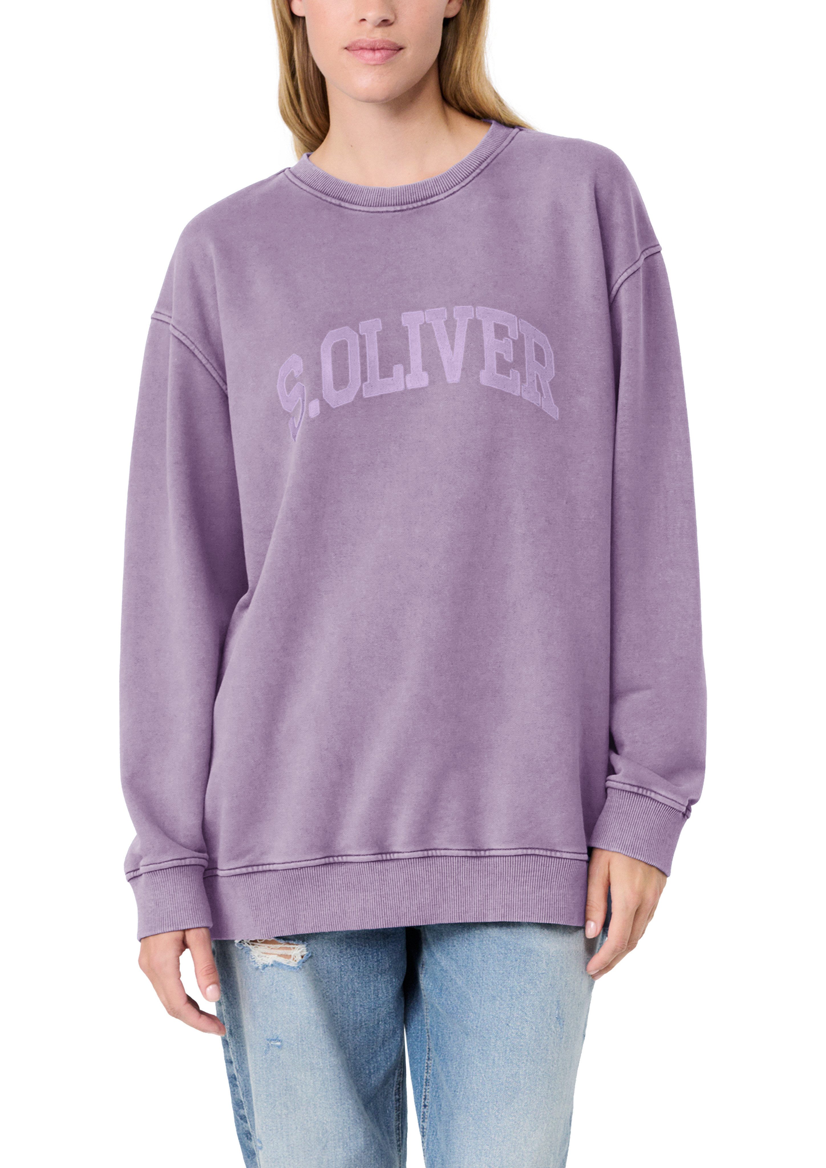 s.Oliver Sweater s.Oliver X Heidi Klum Logo Sweater Uni mit Logo-Print
