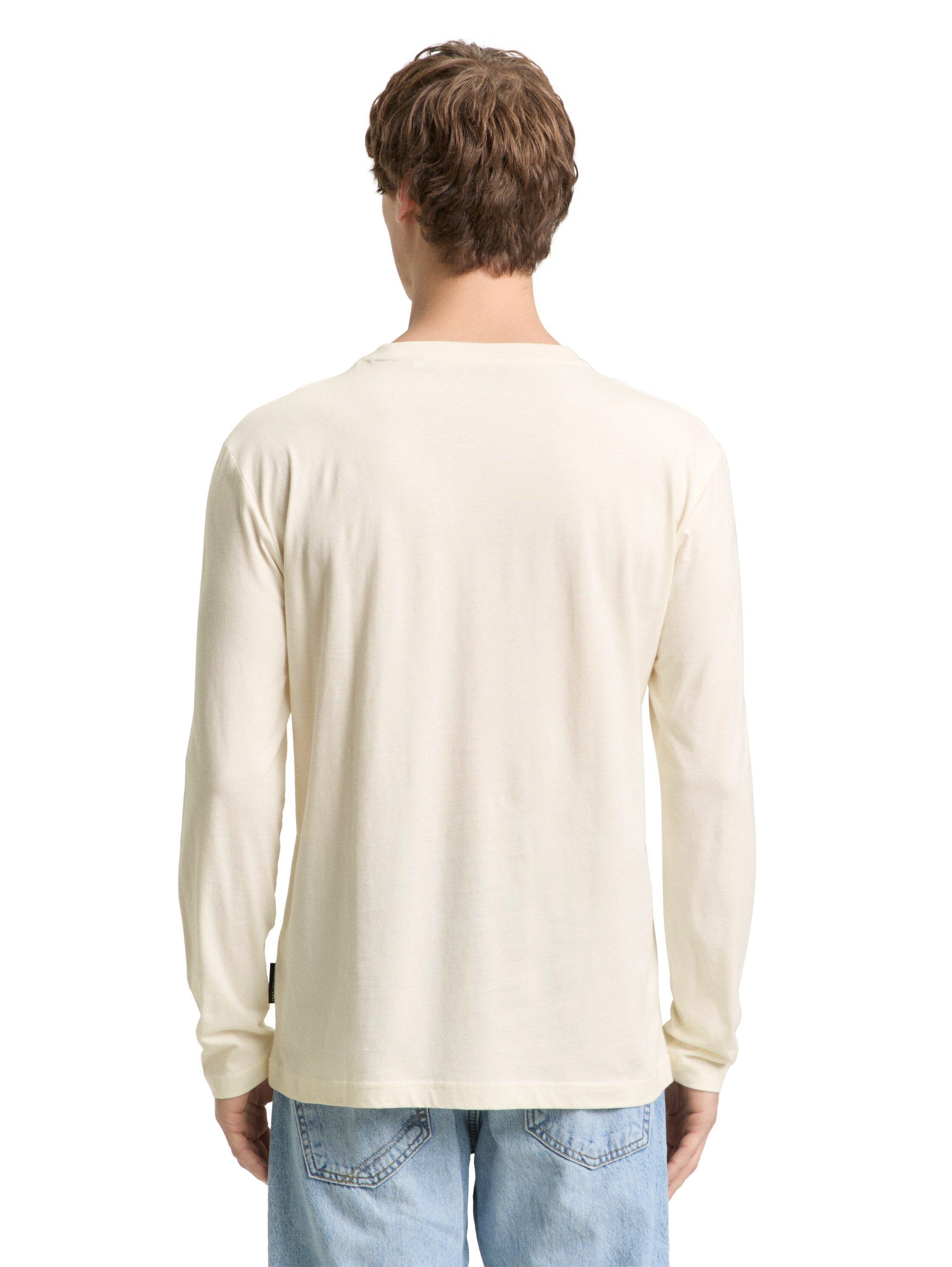 TOM TAILOR Denim Langarmshirt mit Logo-Stickerei auf der Brust günstig online kaufen