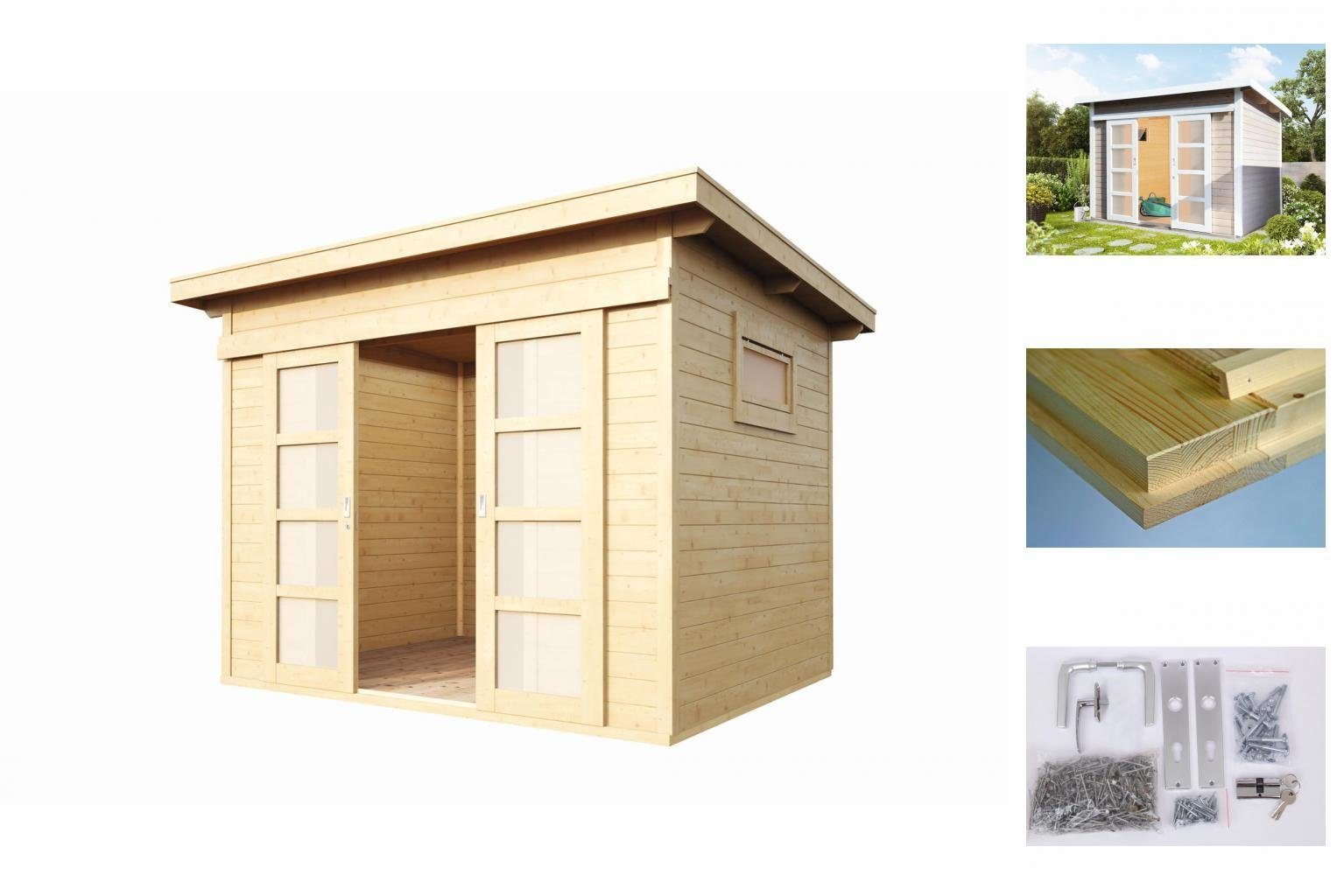 Wolff GartenGeräteschrank »Pulti 28 STD Pultdach Gartenhaus