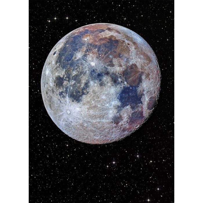 Komar Fototapete Lunar glatt Comic Retro bedruckt mehrfarbig BxH: 200x280 cm