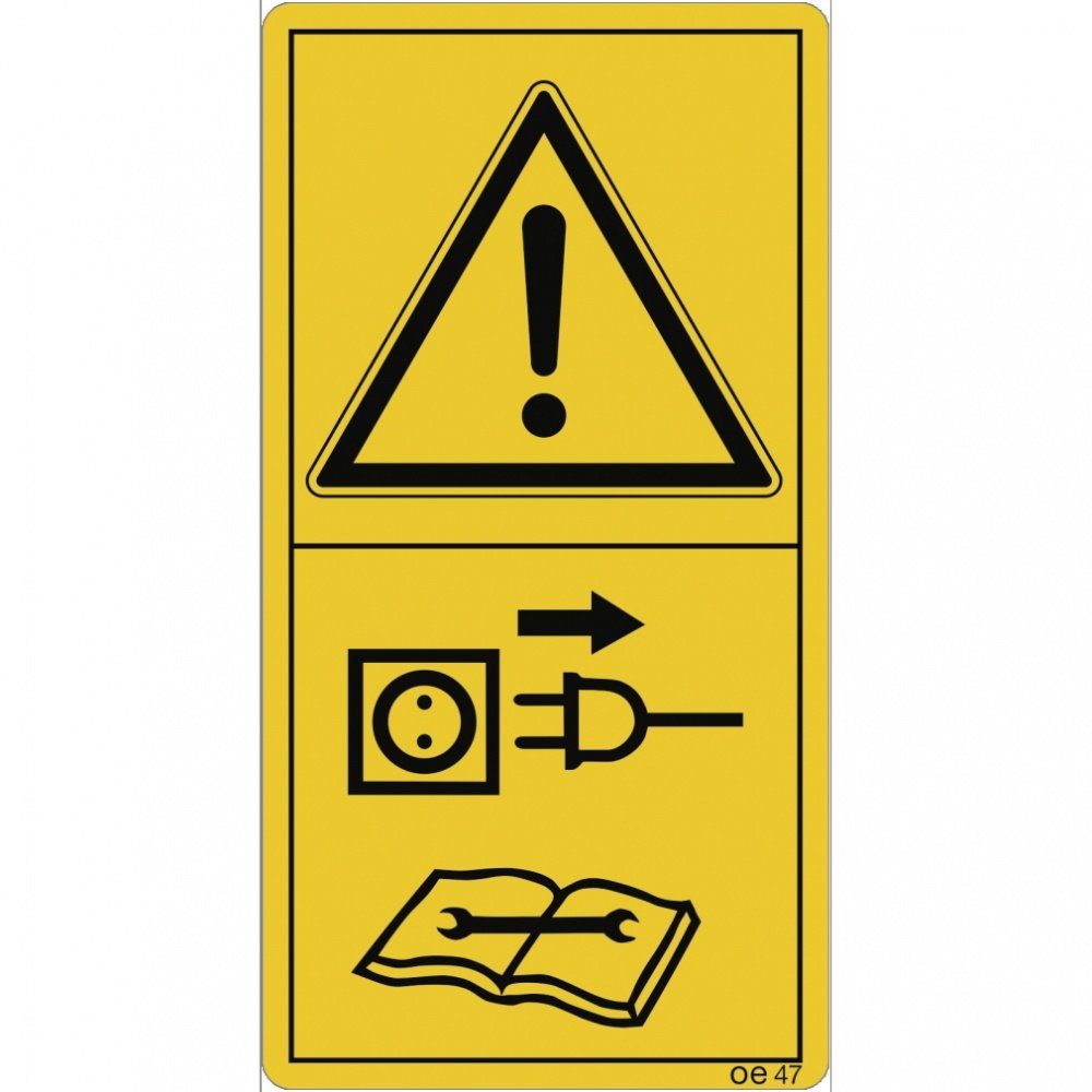 König Werbeanlagen Hinweisschild Vor Reparatur-, Wartungs- und...(Hochformat), Symbolschild, ISO 11684