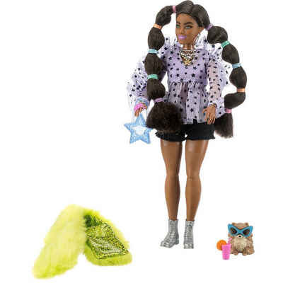 Mattel® Anziehpuppe Barbie Extra Puppe mit Zöpfen & Haargummis
