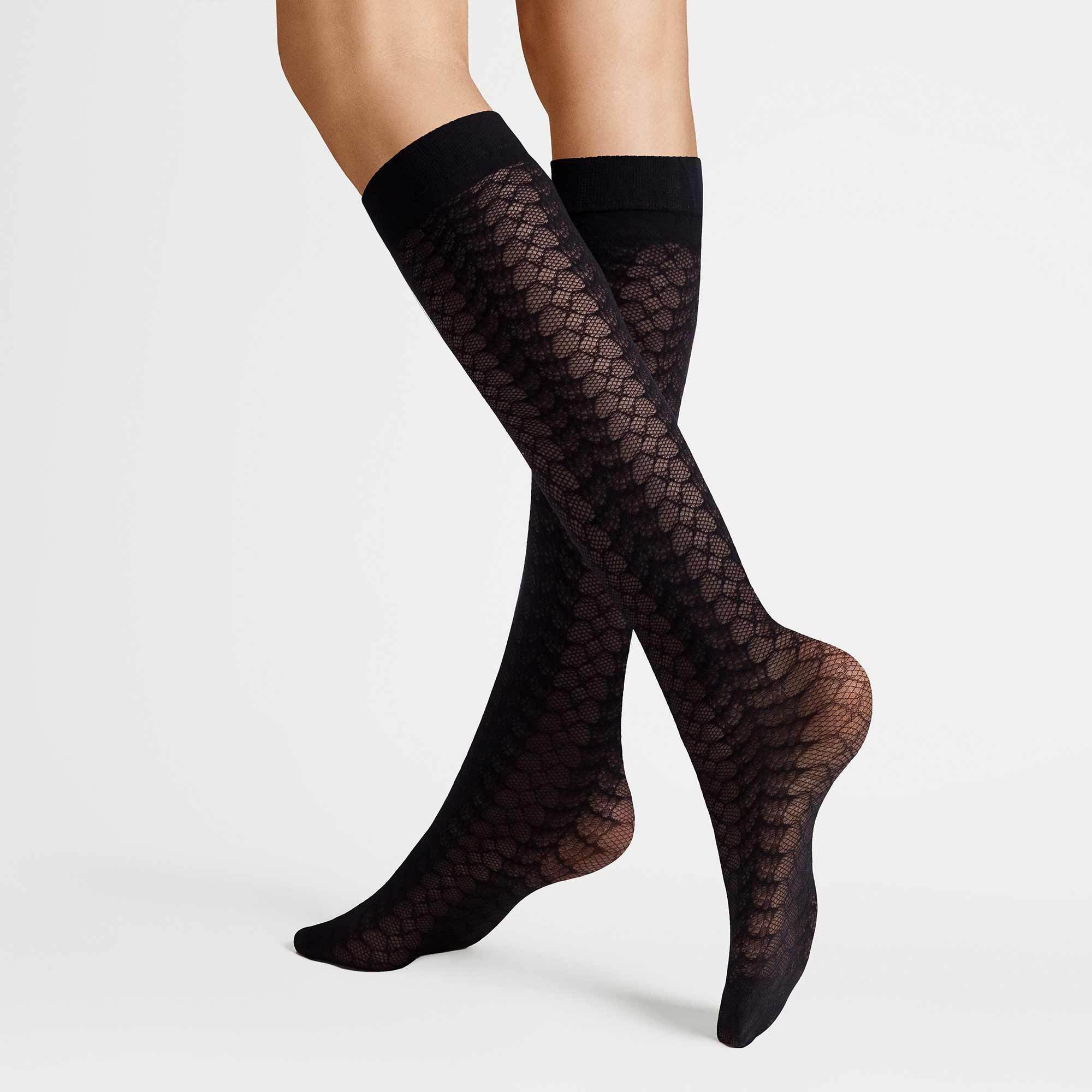 Hudson Feinkniestrümpfe Earthy Reptile (1-Paar) Kniestrümpfe mit Animal-Mus günstig online kaufen