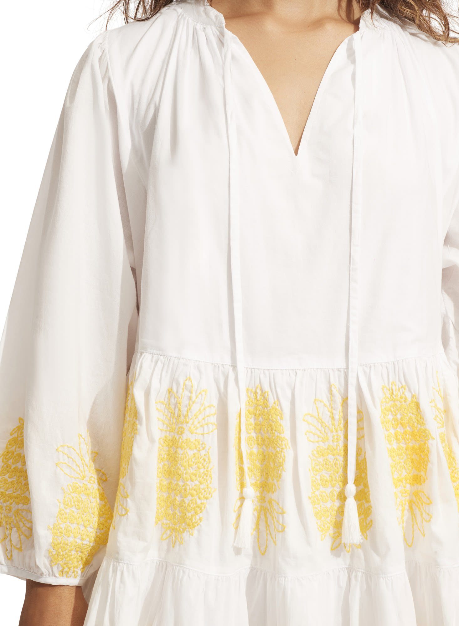 Tier Damen Sommerkleid White W Corsica Embroidery Seafolly Seafolly Dress