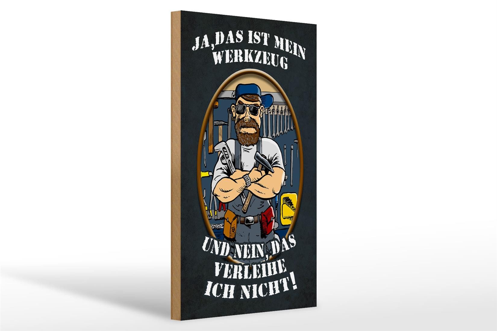 Femer GmbH Holzbild Spruch 20x30cm Ja das ist mein Werkzeug und