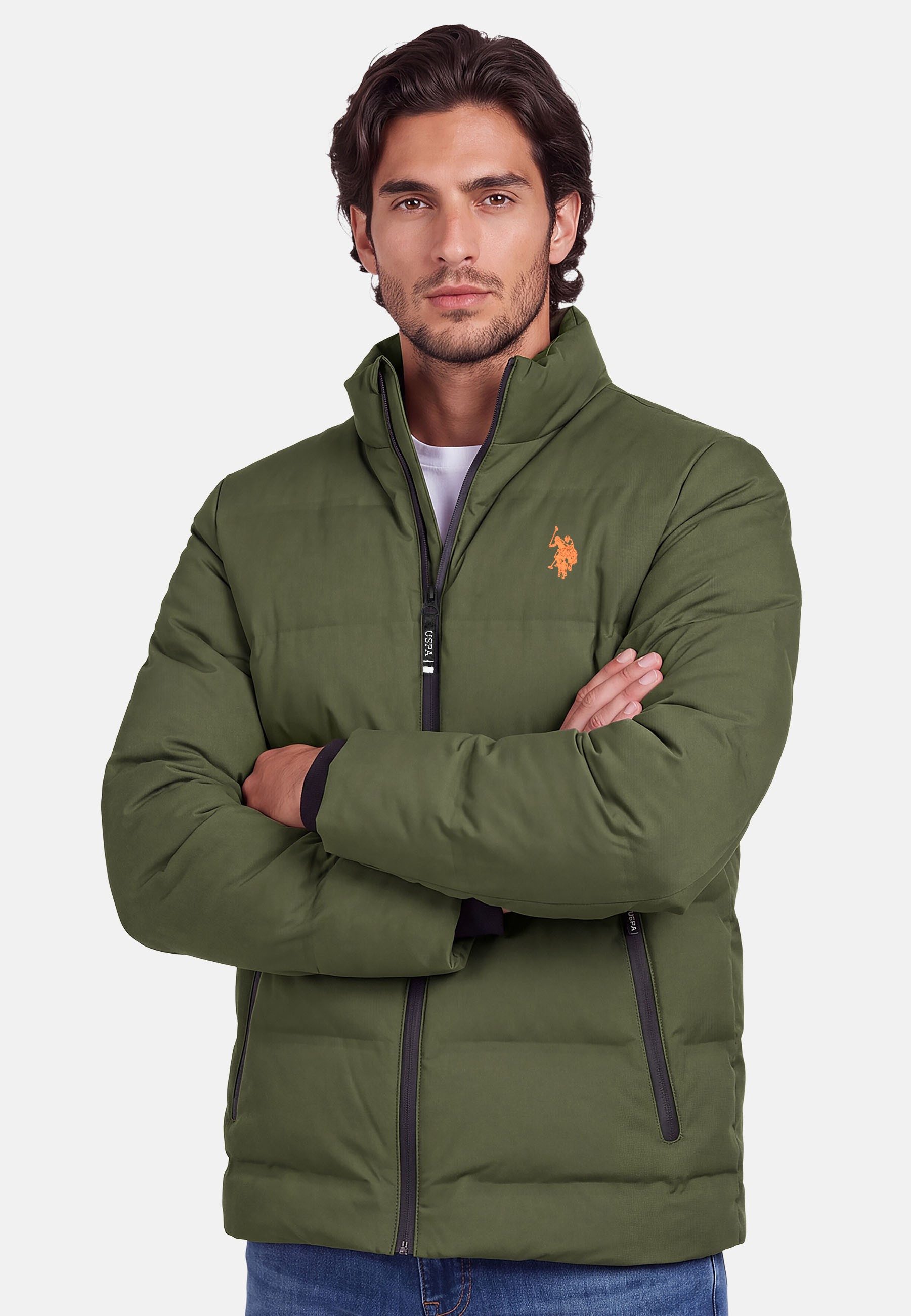 U.S. Polo Assn. Steppjacke Klassische Steppoptik mit Kontrastreißverschluss und Mesh-Einsatz – Bild 2 von 5