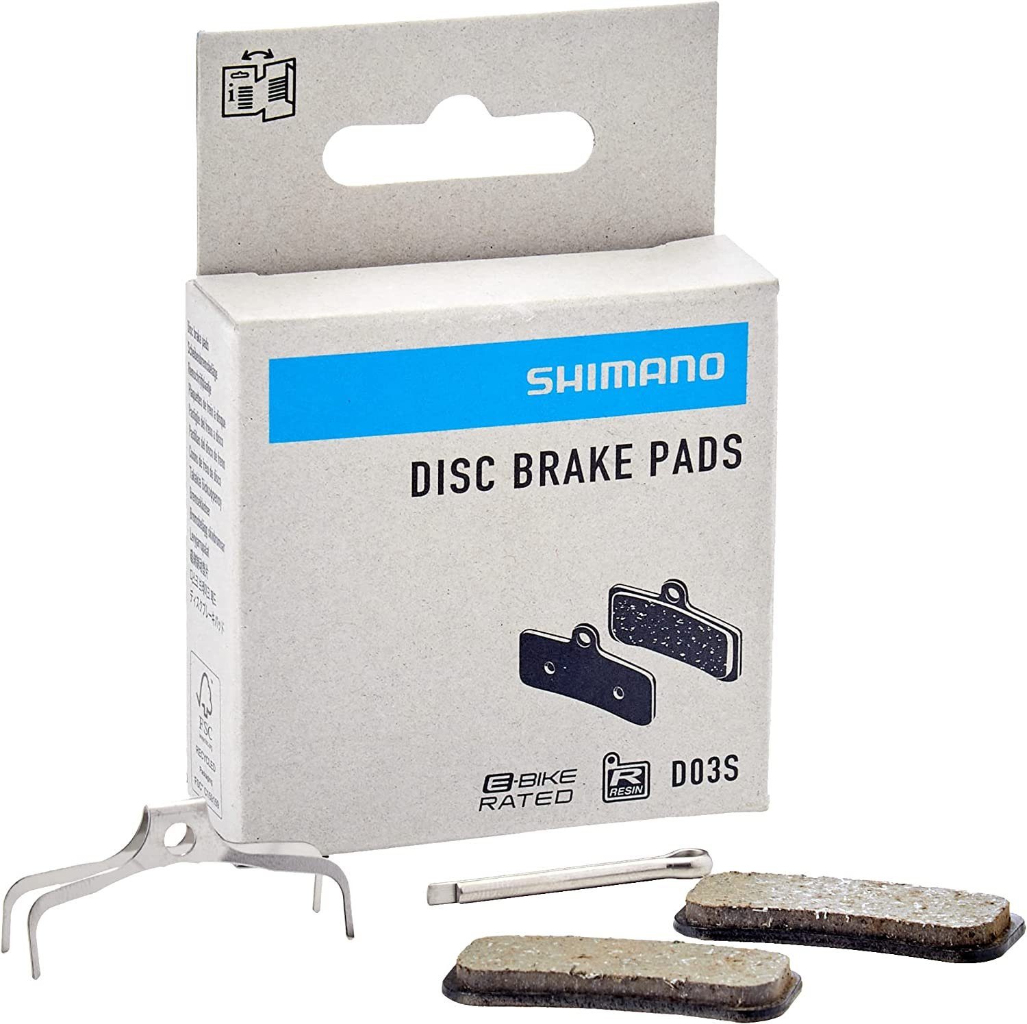 Shimano Scheibenbremse Shimano Scheibenbremsbelag D03S Resin Typ D 1 Paar Einzelverpackung