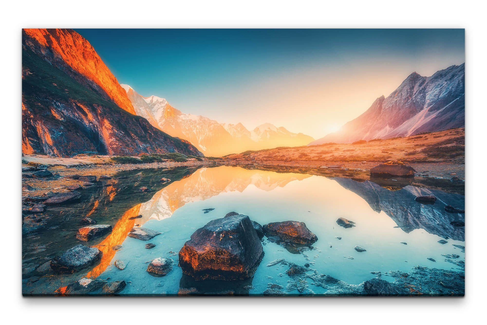 Leinwandbild Bilder XXL Gebirgssee Wandbild auf Leinwand
