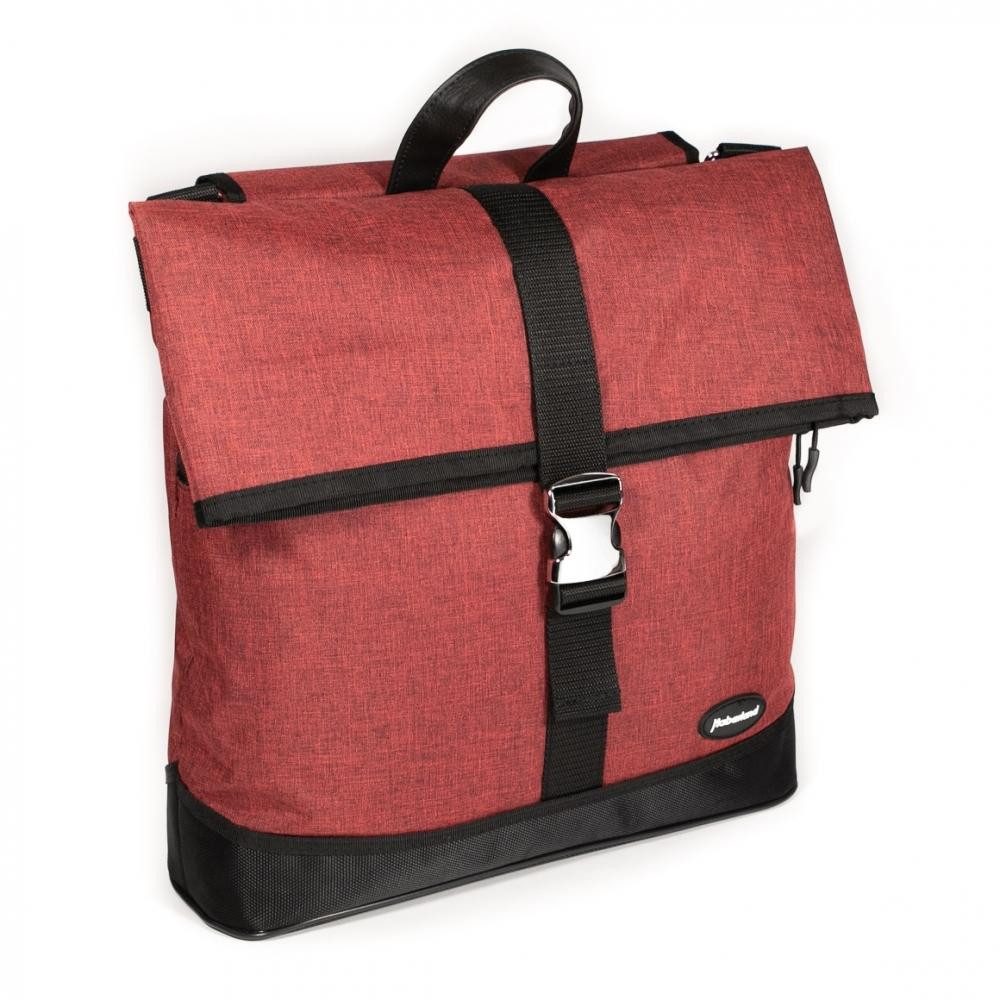 Haberland Fahrradtasche Haberland Melan I Shopper-Gepäckträgertasche rot - geräumige Einzeltas