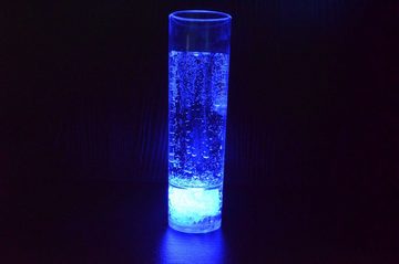 PRECORN Longdrinkglas 1x LED Longdrinkglas Longdrinkgläser beleuchtetes Trinkglas 400 ml, Kunststoff