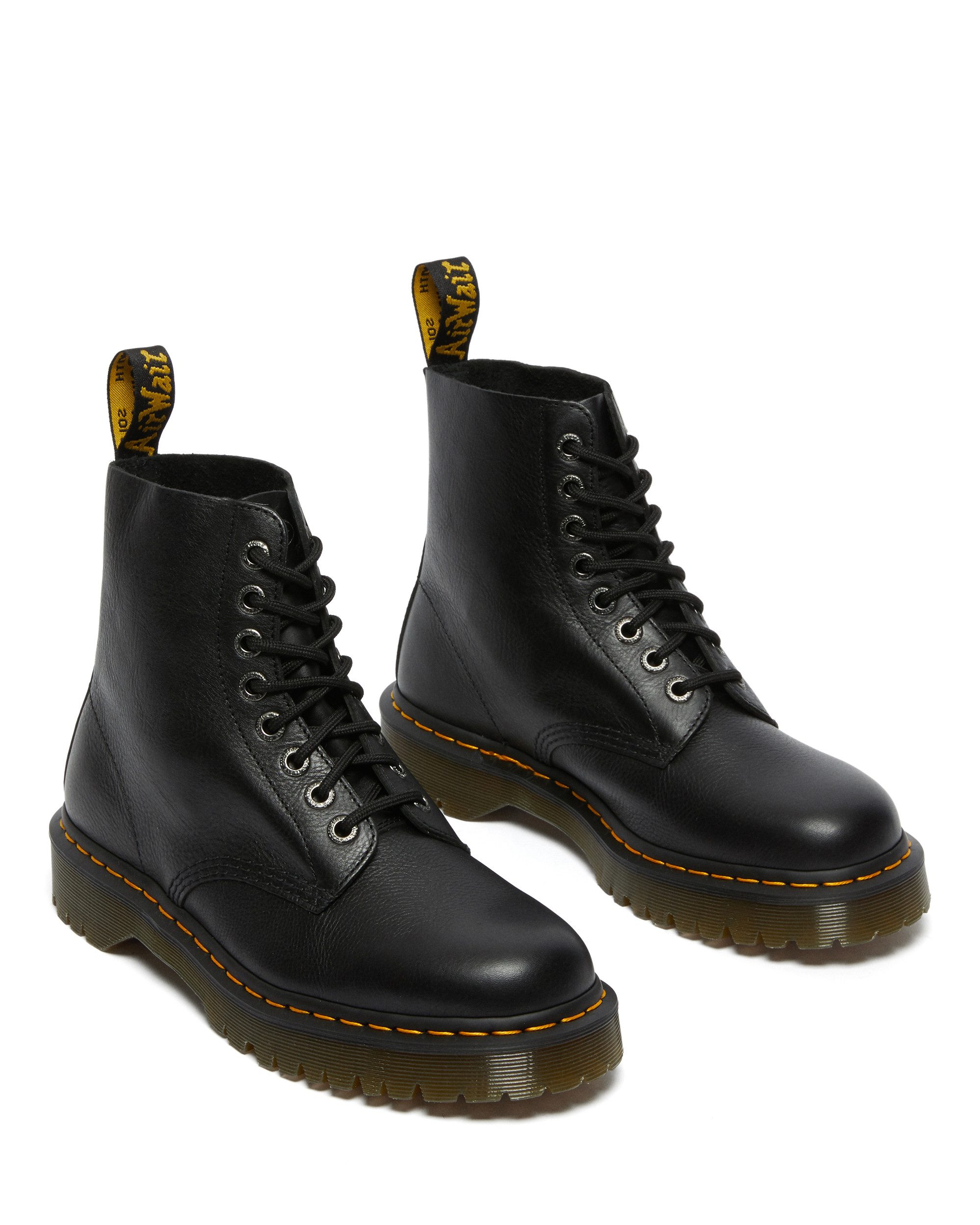 DR. MARTENS 1460 Schnürboots Blockabsatz, Stiefelette mit typisch, gelber Rahmennaht