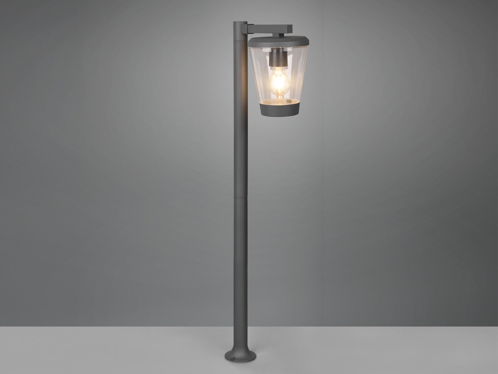 TRIO Leuchten LED Pollerleuchte, LED wechselbar, warmweiß, Wegeleuchte 100cm Anthrazit, Wegbeleuchtung Garten-weg beleuchten