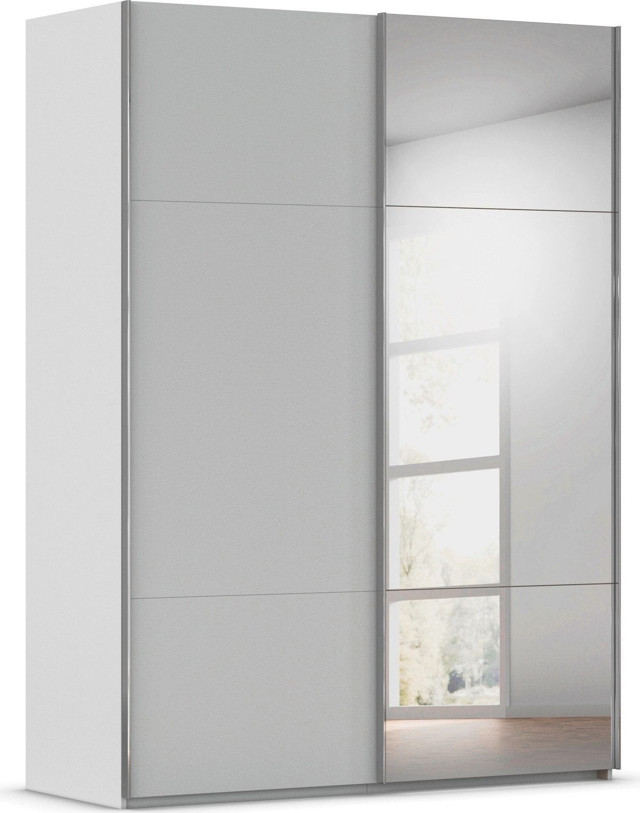 rauch Schwebetürenschrank Kleiderschrank Schrank Garderobe Schlafzimmerschrank CONTIDO (3 verschiedene Ausstattungen BASIC/CLASSIC/PREMIUM (inkl. SOFT-CLOSE) aus hochwertigem Material in 6 Breiten 2 Griff-Farben MADE IN GERMANY