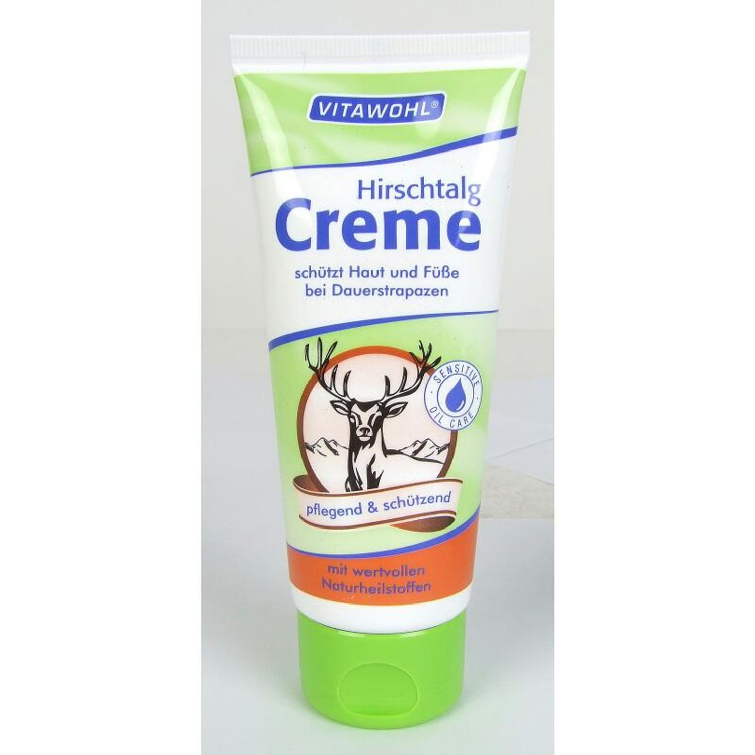 Schmees GmbH Körpercreme 12x Vitawohl Hirschtalg Fußcreme 100ml Pflegebalsam Lotion Schutz, 12-tlg.