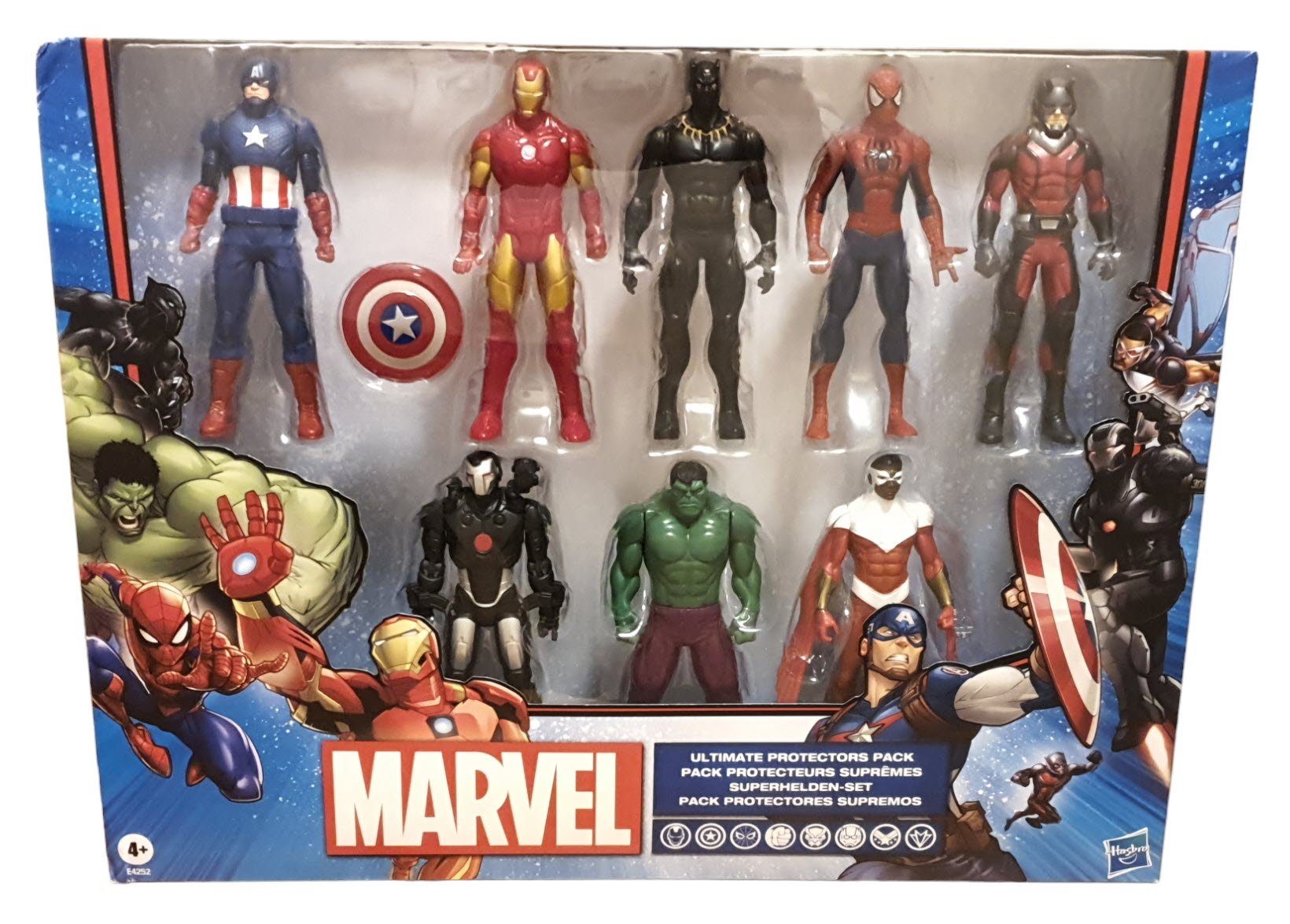 Pack De 8 Figurines Marvel Ultimate Protectors – Avengers, Plastique