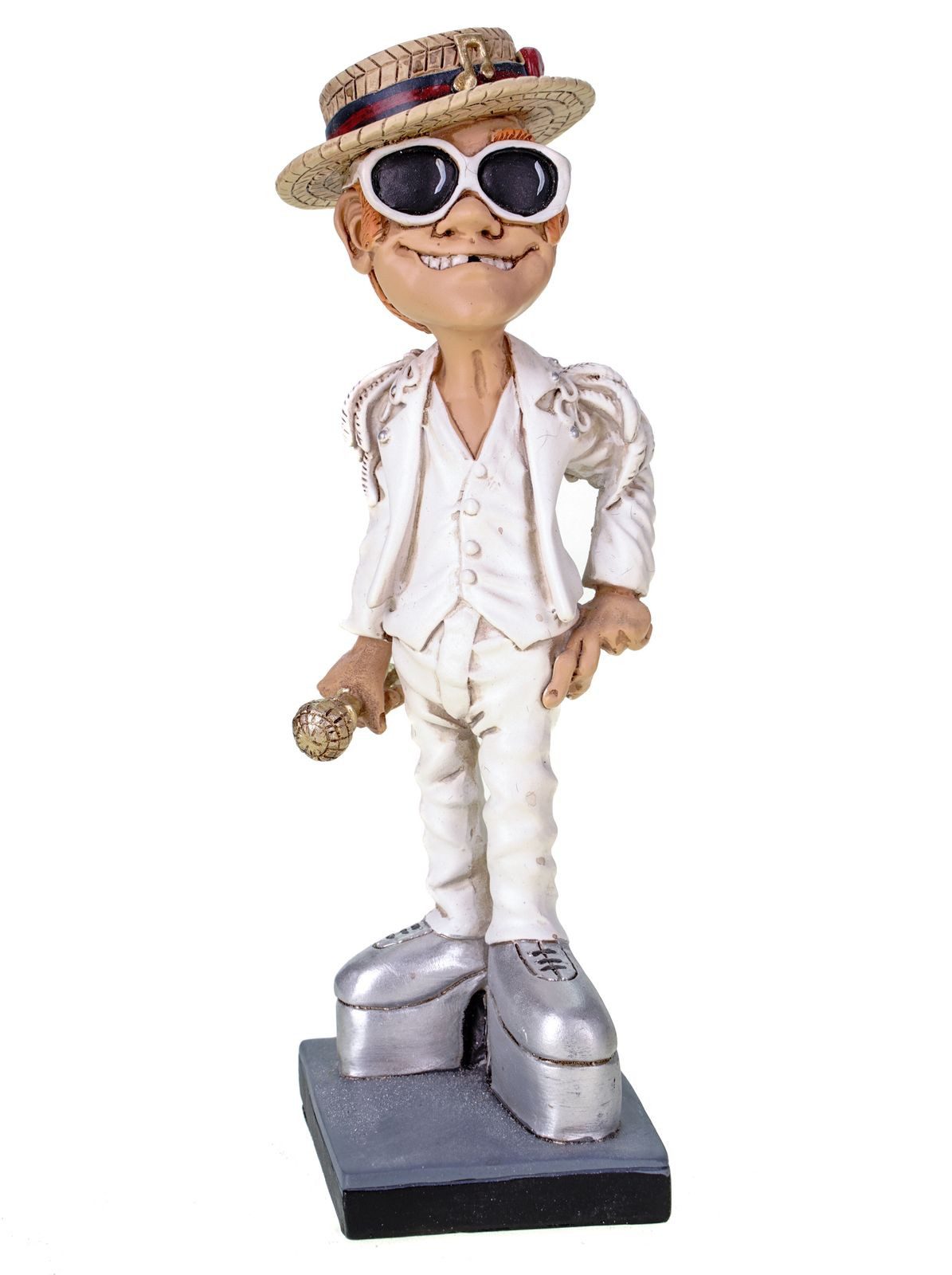 Vogler Dekofigur Funny Life Rockstar Elton Rocket Man Karikatur Musiker 19 cm Sänger