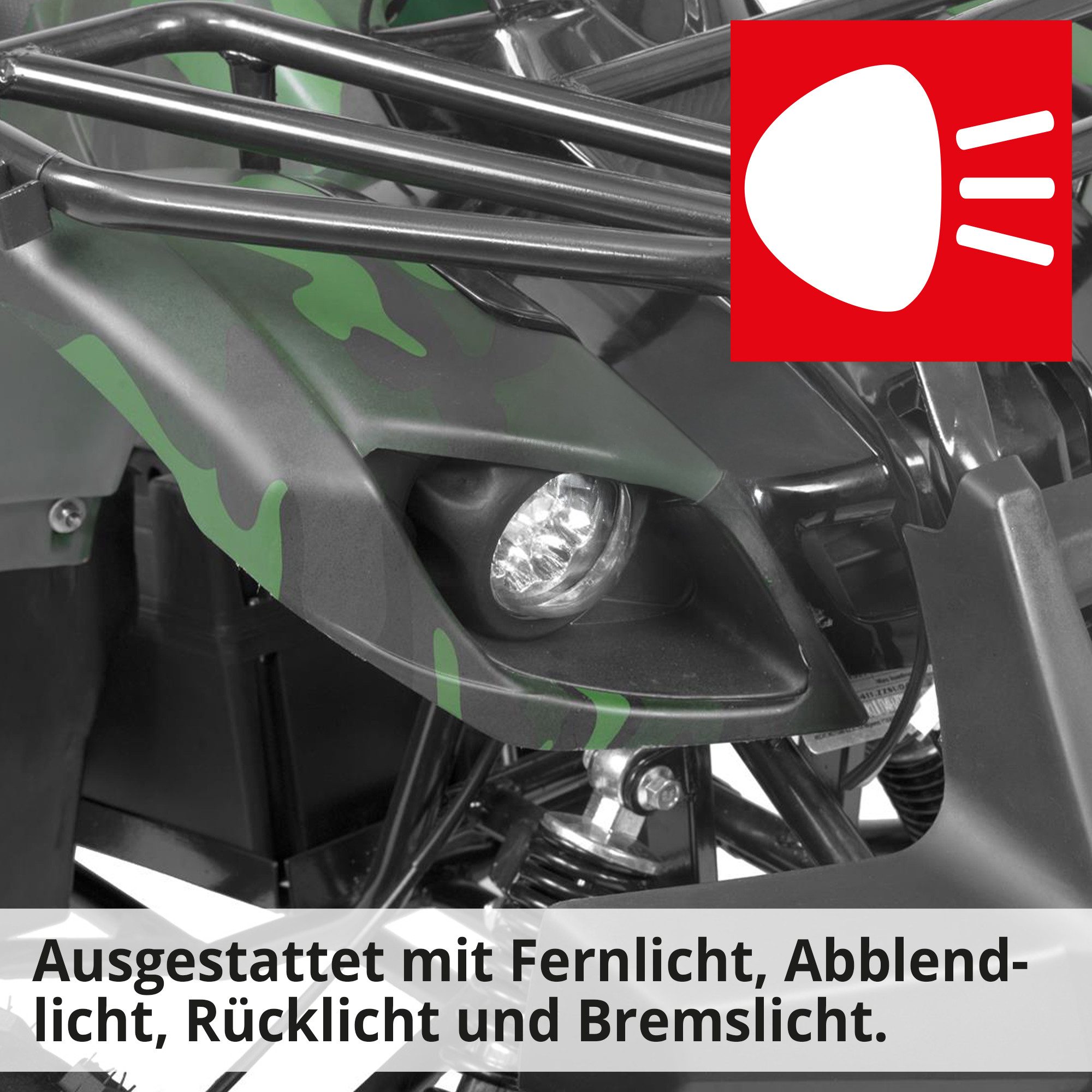 Hecht E-Quad 56150, 45 km/h, tow hitch, 1200W, 60V/20Ah battery, 42km range