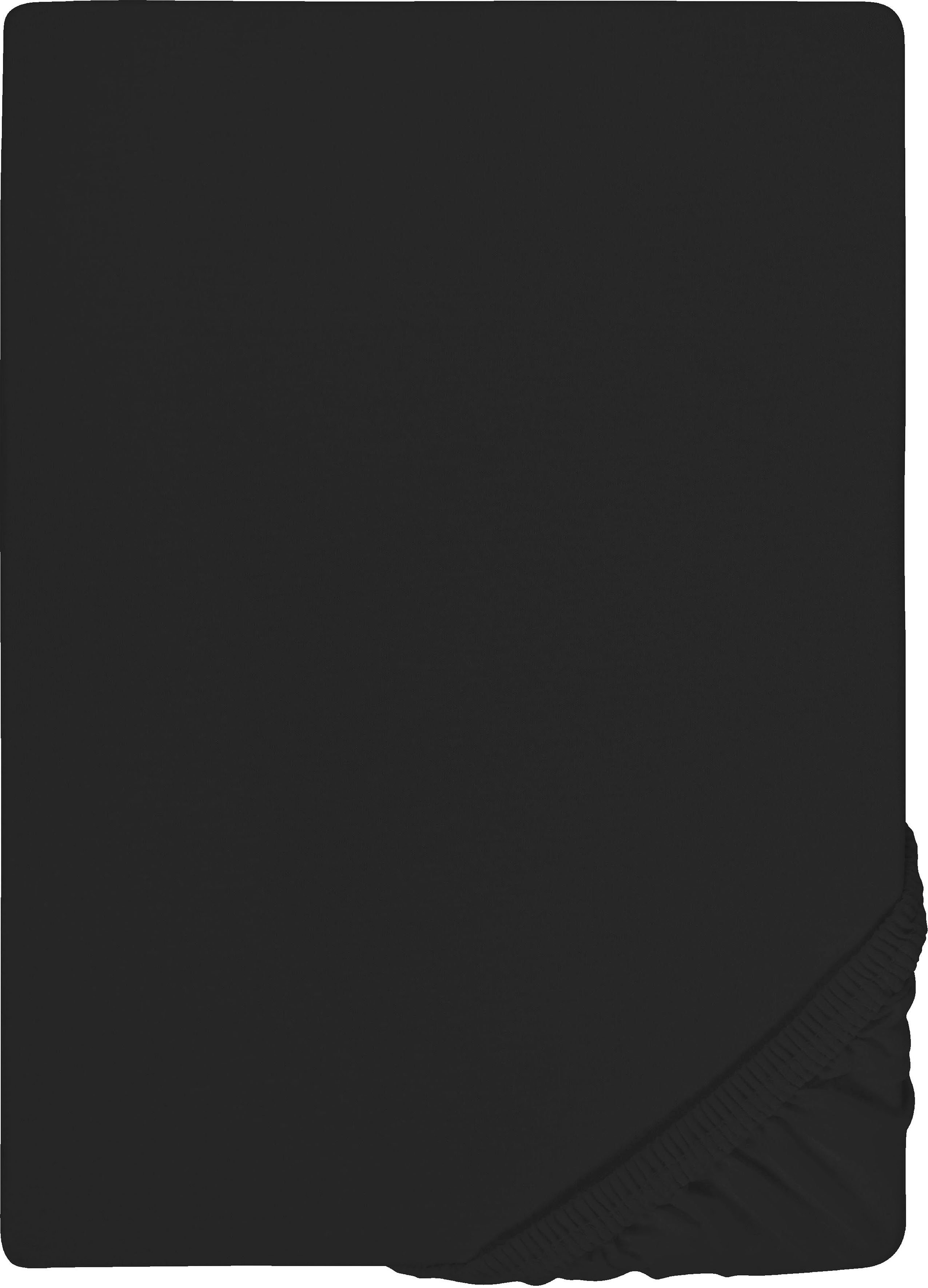 Biberna Spannbettlaken THEA Baumwoll-Jersey mit Elasthan, 160 g/m², Jersey-Elasthan, Gummizug: rundum, (1 Stück)
