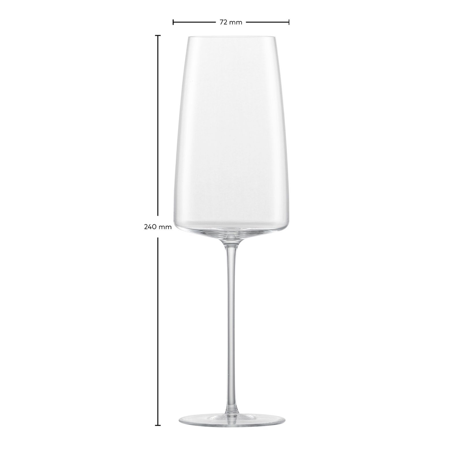 Zwiesel Glas Sektglas Simplify Sektgläser leicht & frisch 407 ml 2er Set, 2-tlg., Glas