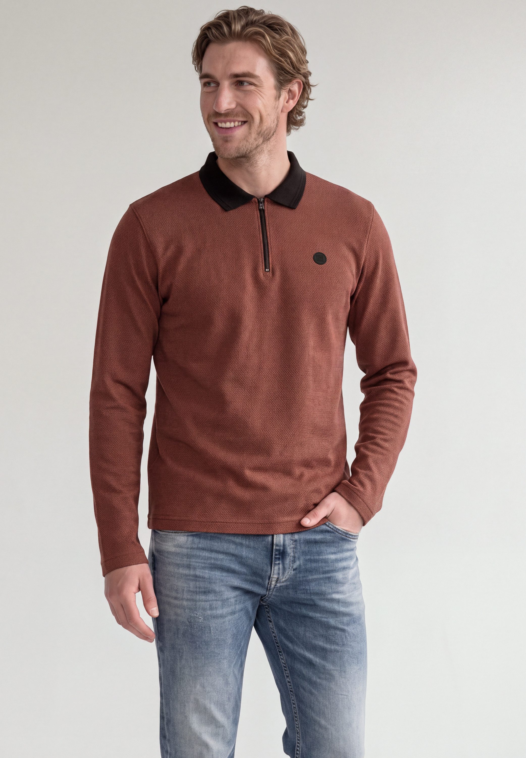 STREET ONE MEN Poloshirt aus reiner Baumwolle