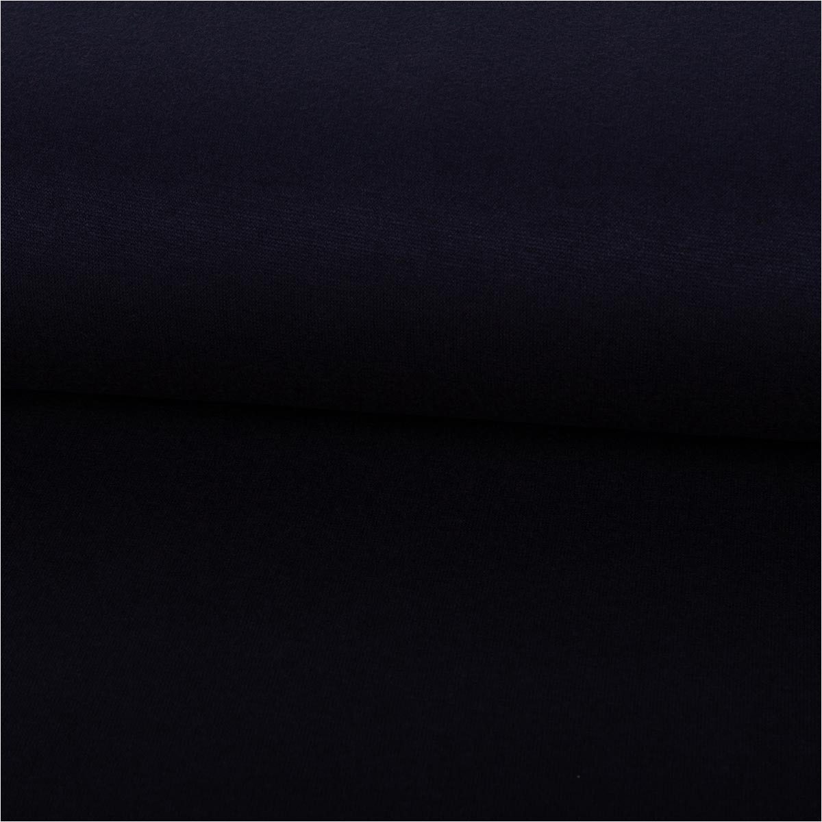 SCHÖNER LEBEN. Stoff Strickstoff Heavy Knit gebürstet mit Viskose dunkelblau meliert 1,50m, pflegeleicht