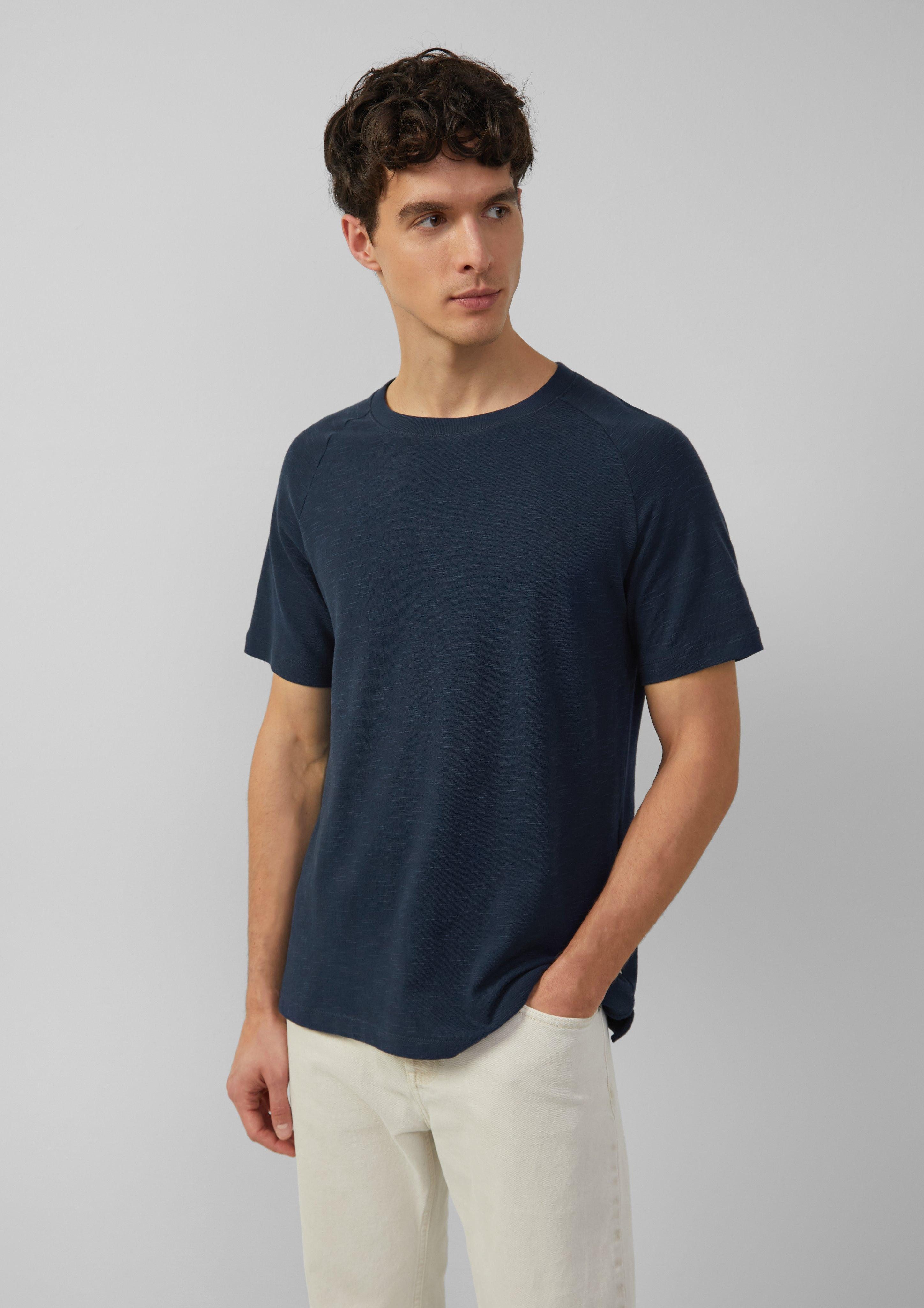 s.Oliver Kurzarmshirt Raglan-Shirt mit Flammgarnstruktur günstig online kaufen