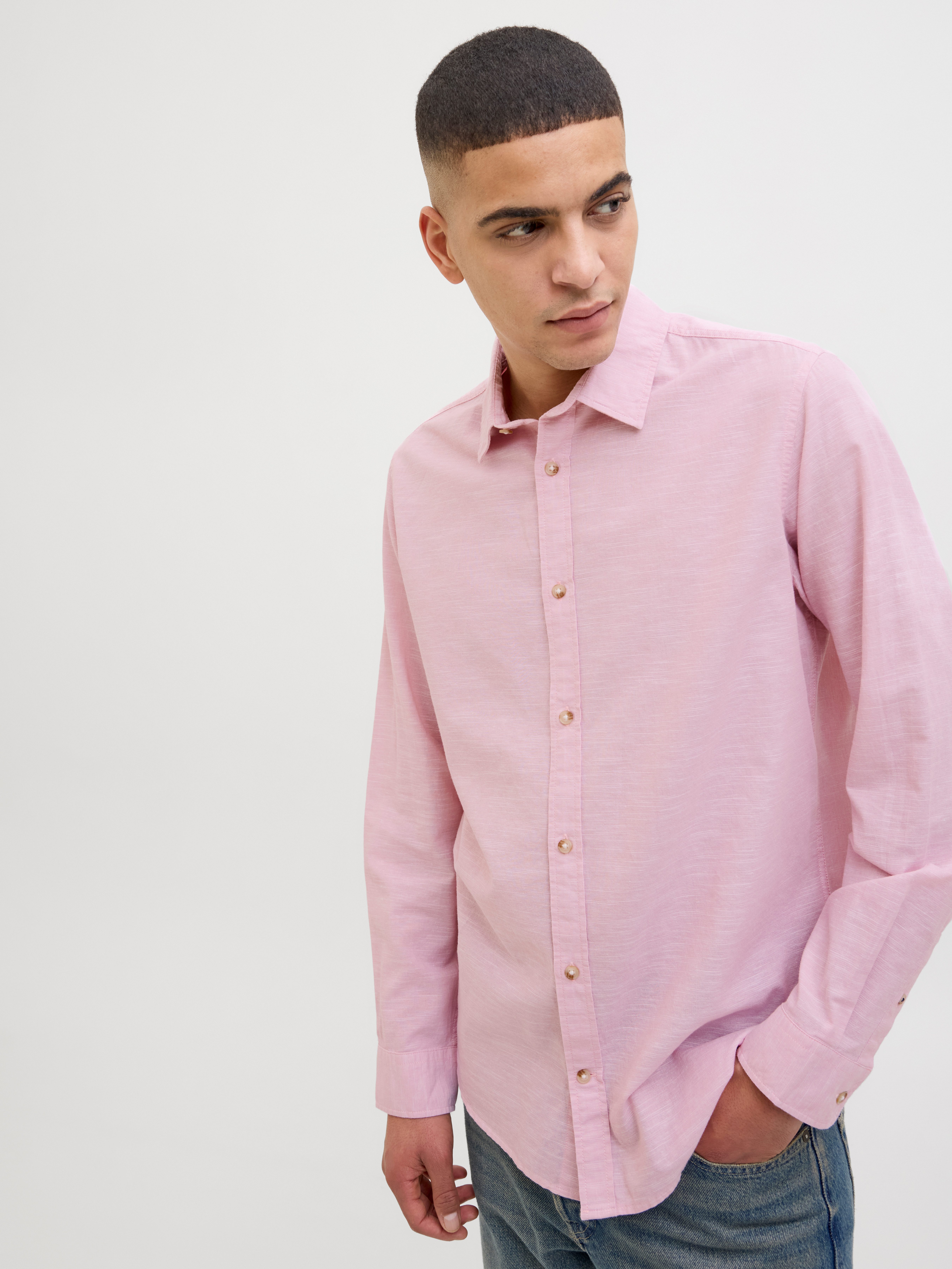 Jack & Jones Langarmhemd JJESUMMER SHIRT LS SN mit Hemdkragen günstig online kaufen