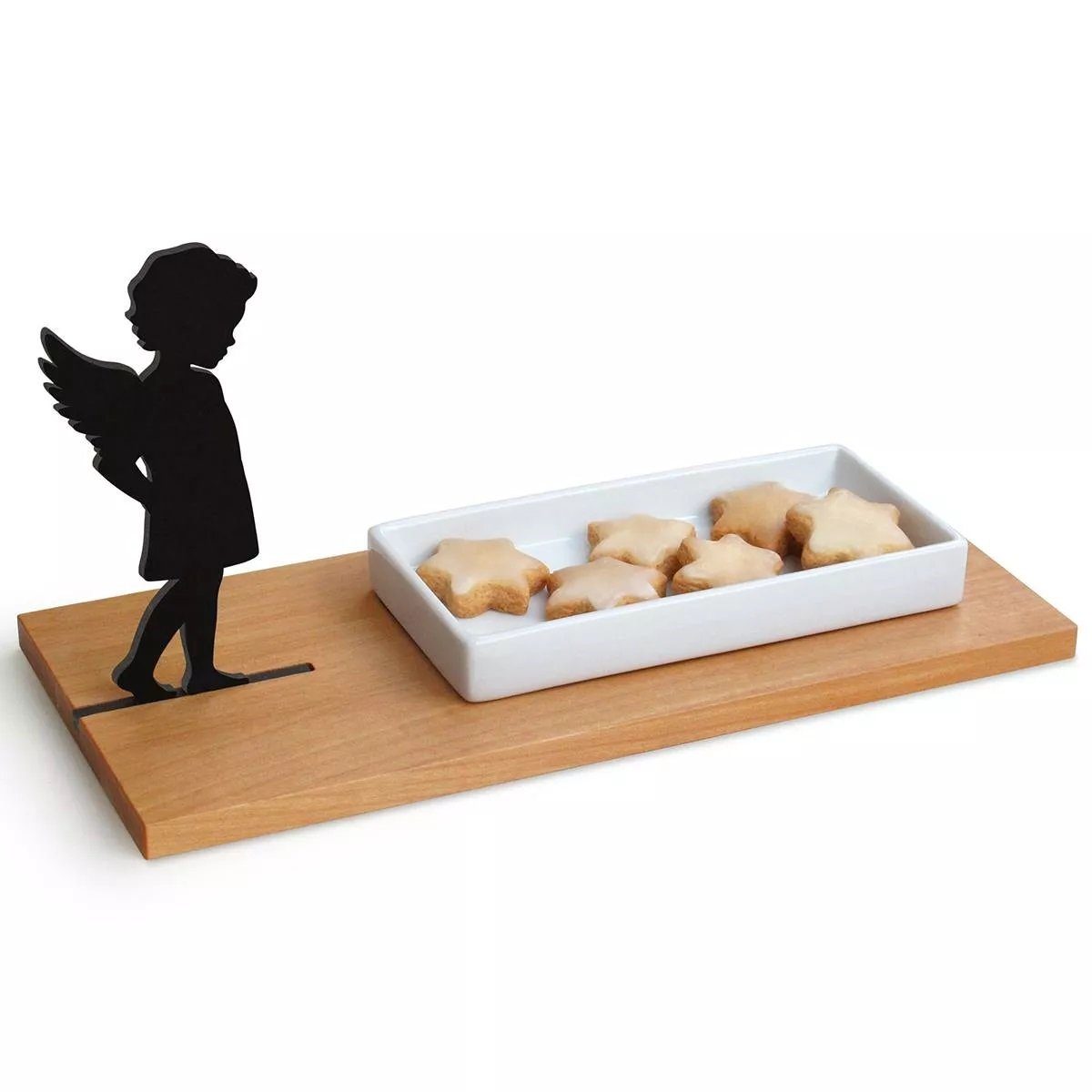 side by side Snackschale Keksschale Gebäckschale Engel, Ahorn