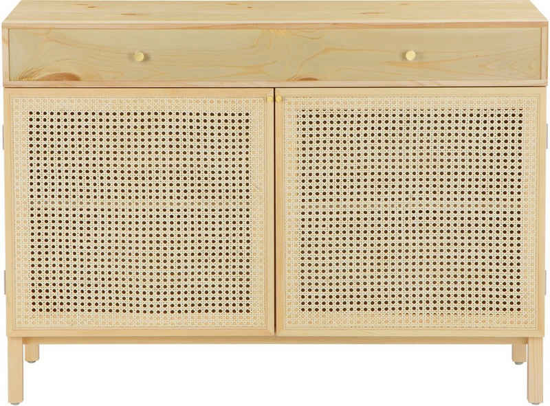 andas Sideboard Gatwick, ausziehbare Schreibtischplatte, Massivholz, Design by Morten Georgsen