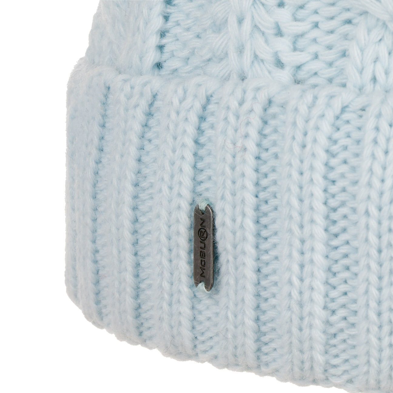 McBurn Bommelmütze (1-St) Damenmütze mit Umschlag, Made in Italy