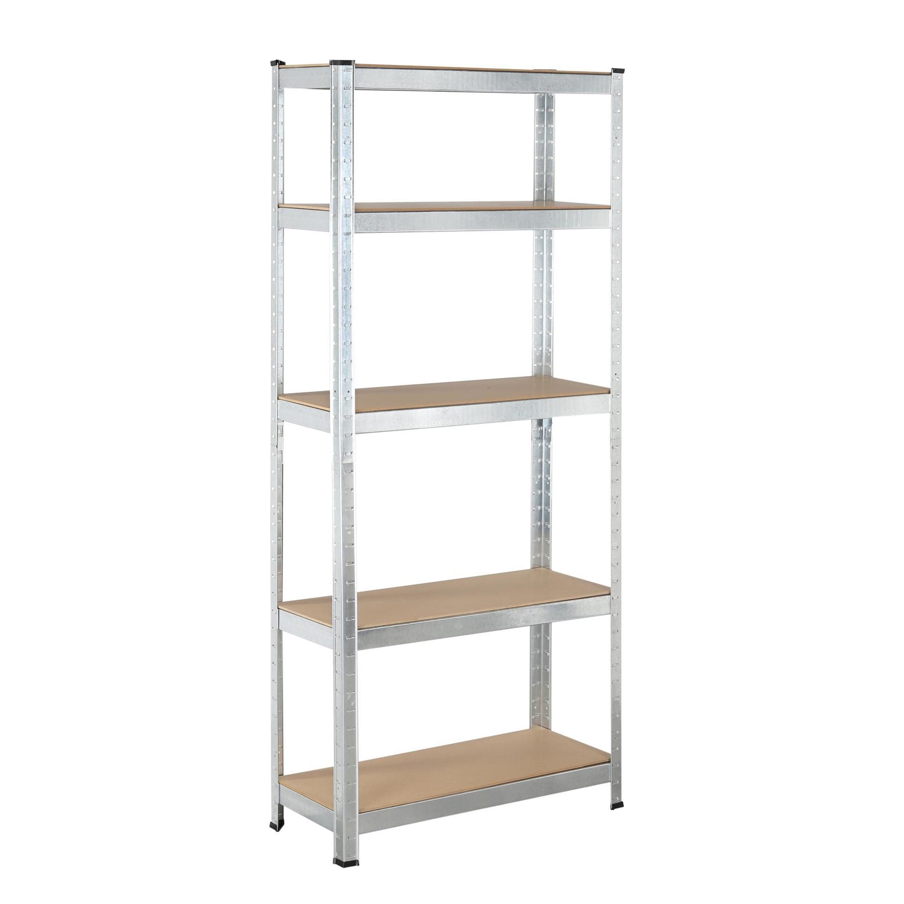 Haushalt International Schwerlastregal Schwerlast-Regal Werkstattregal Kellerregal Hobbyraum-Lagerregal, 75 x 30 x 172 cm Regal, auch als Eckregal oder Werkbank verwendbar