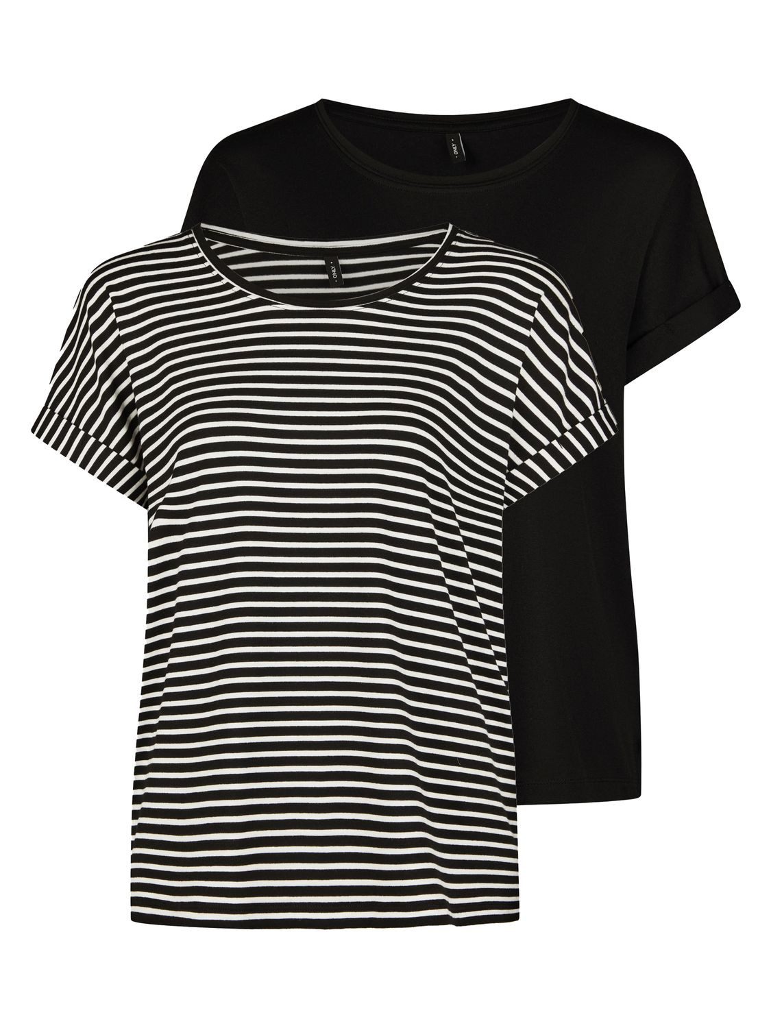 ONLY T-Shirt Damen Top MOSTER Regular Fit (2-tlg) Basic Kurzarm Tee Shirt m günstig online kaufen