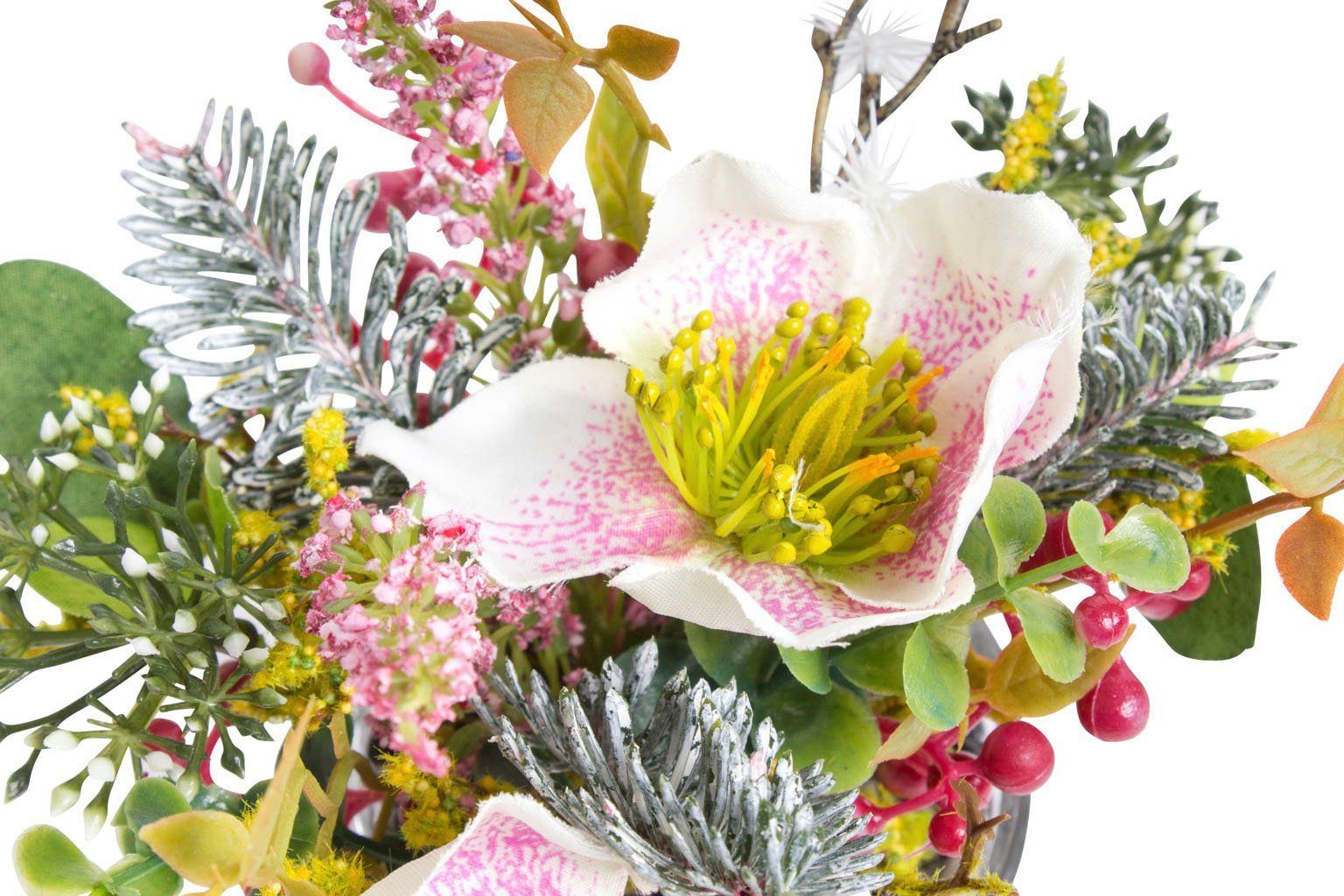 Kunstblume Christrosen-Arrangement Botanic-Haus, cm Höhe Christrose, 15