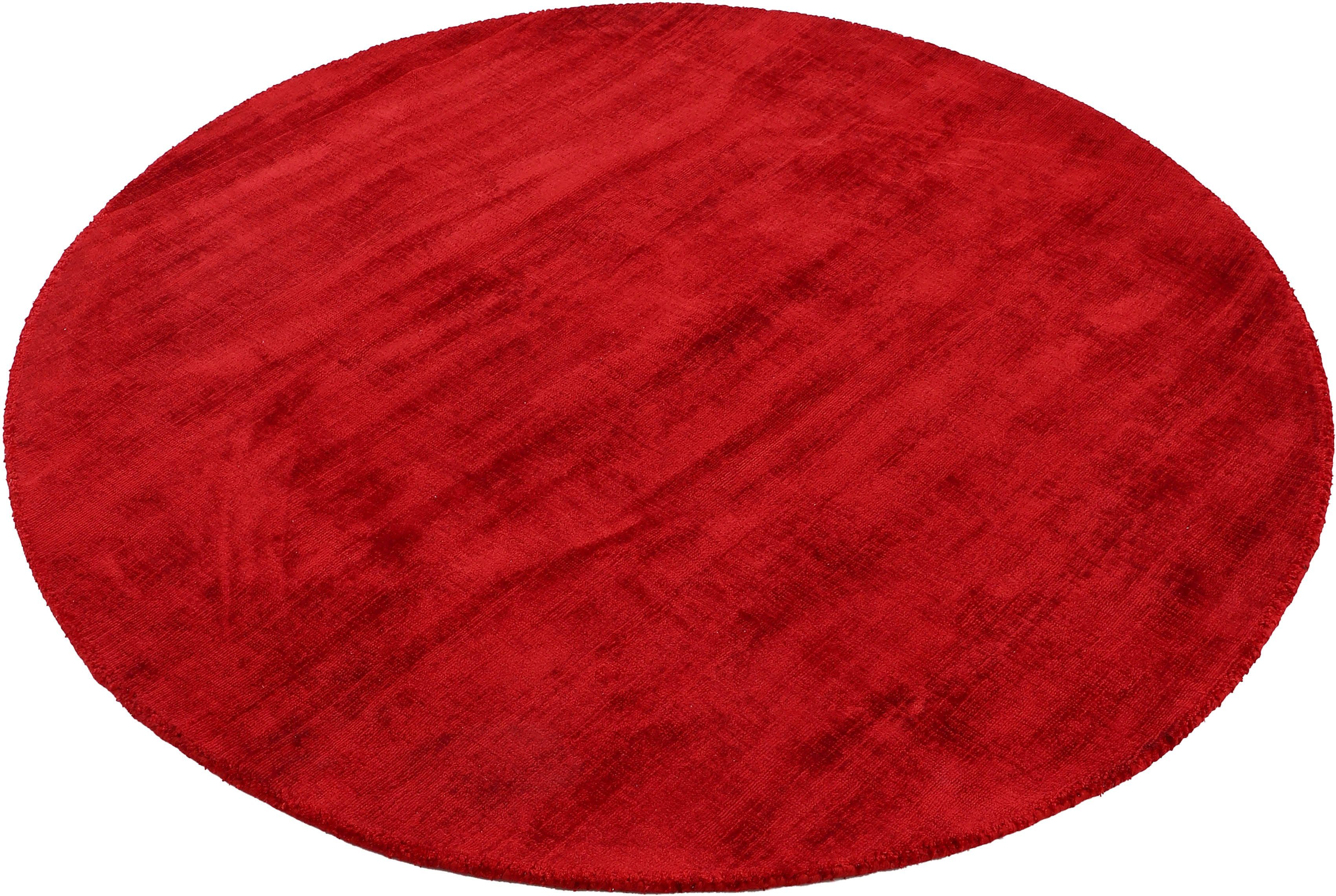 carpetfine Teppich »Ava Viskoseteppich«, rund, 13 mm Höhe, Seidenoptik, lei günstig online kaufen