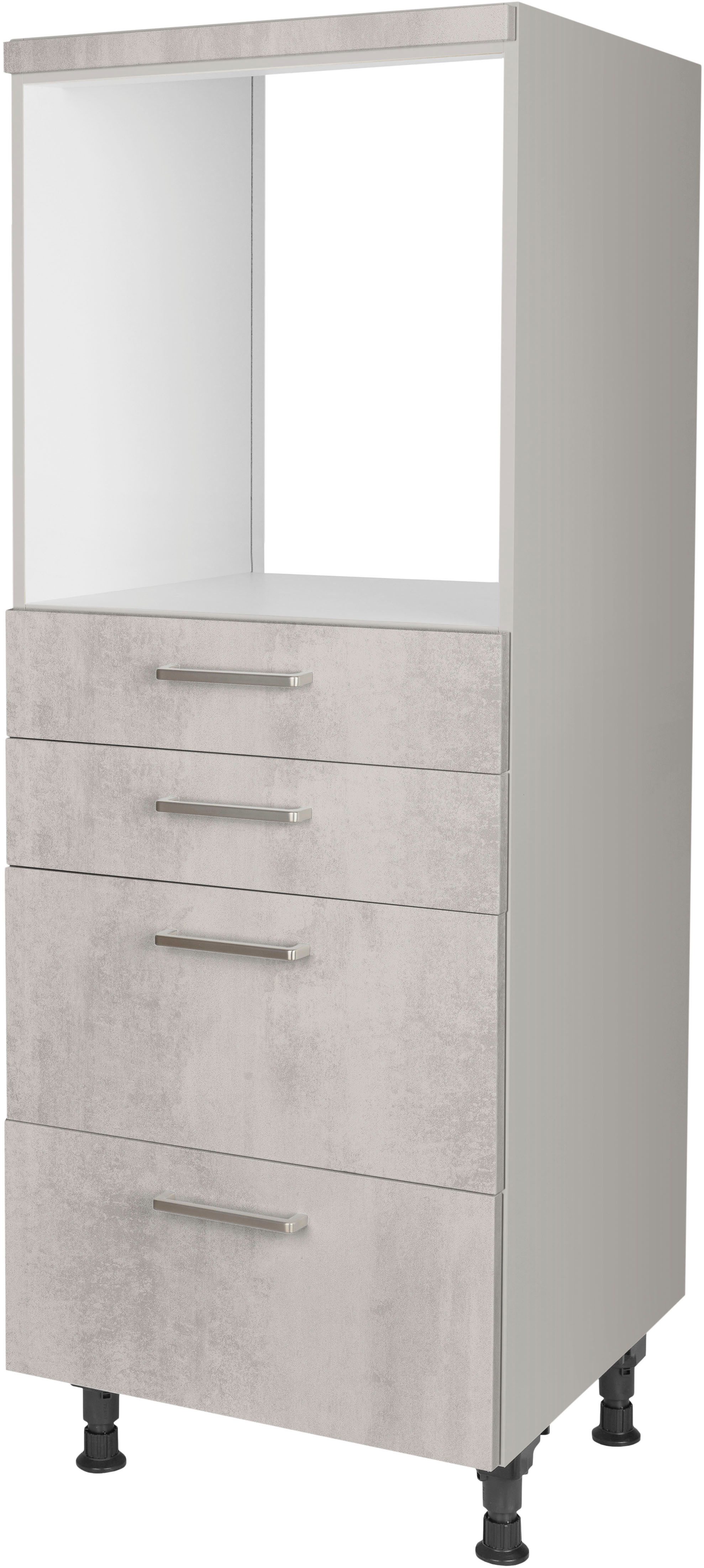 nobilia® Herdumbauschrank "Riva", mit Schubkästen und Auszügen, vormontiert, Breite/Höhe: 60/167,8 cm