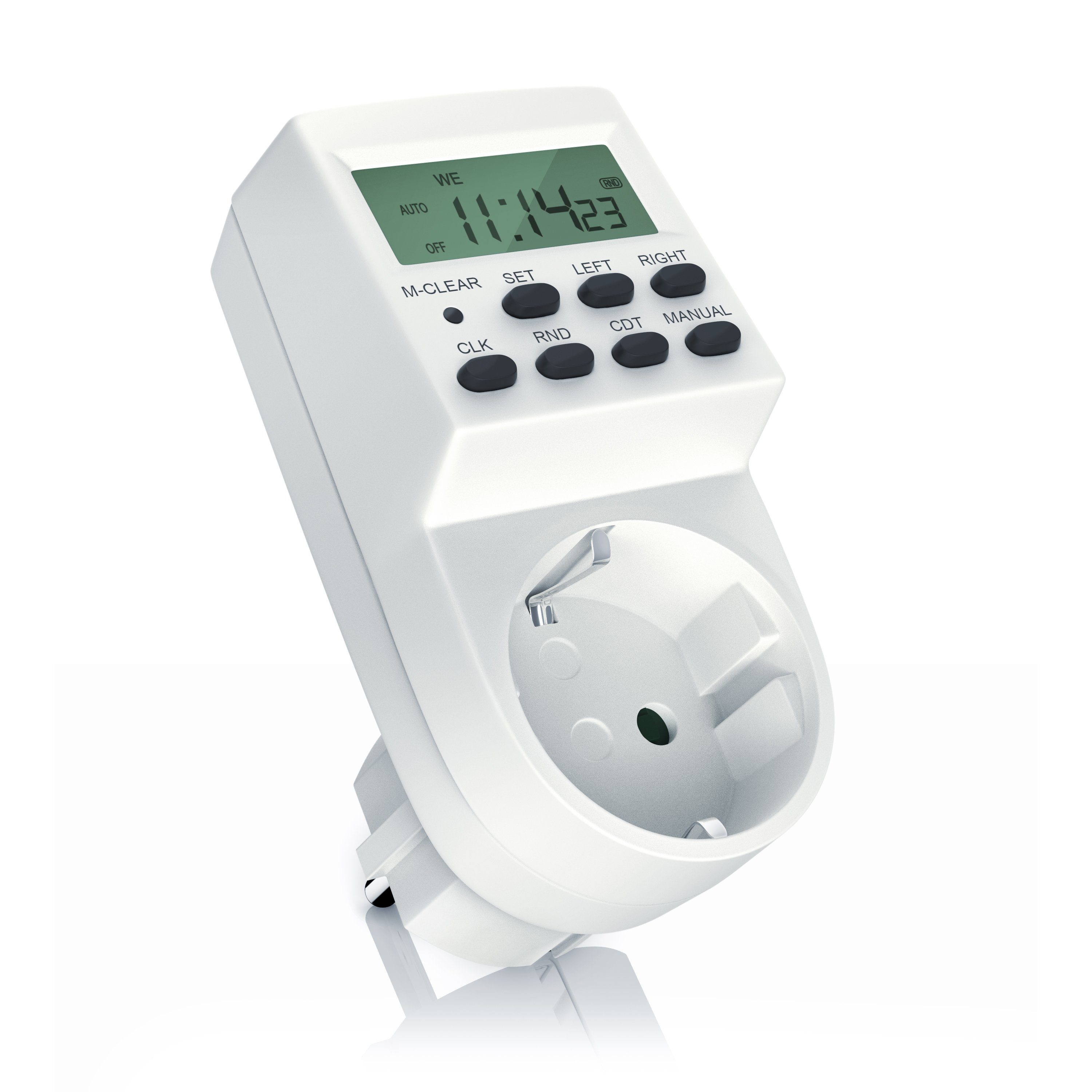 Brandson Zeitschaltuhr Digitale Zeitschaltuhr mit LCD Display, digital, 1-St., mit Kinderschutzsicherung, 1,5" LCD Display, 20 ON/OFF Programme