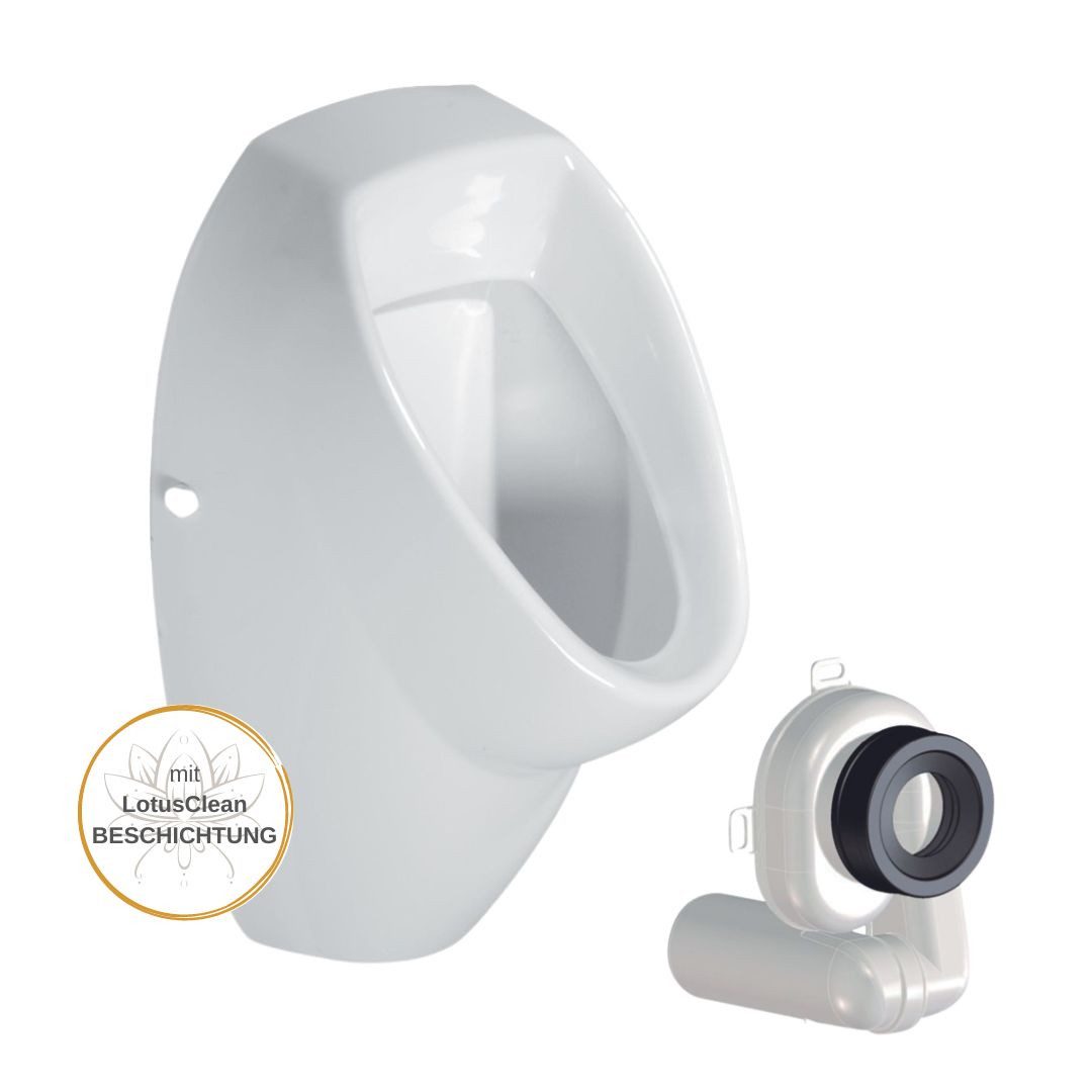 HGMBAD Urinal Urinal Zulauf von hinten Beschichtung und Siphon, Keramik, Wa günstig online kaufen