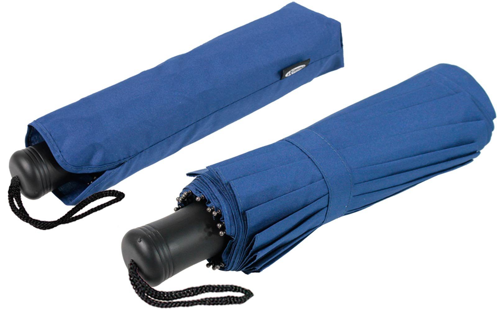 extravagant 16 extra Taschenregenschirm Streben blau mit iX-brella auffällig und stabil Mini und farbenfroh,