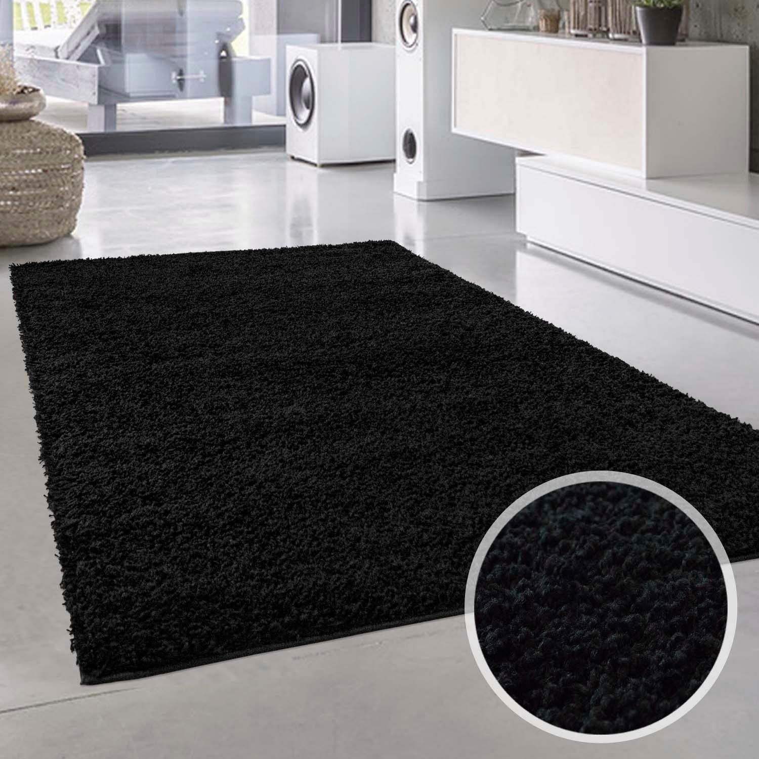Carpet City Hochflor-Teppich Shaggi uni 500, rechteckig, Höhe: 30 mm, Läufe günstig online kaufen