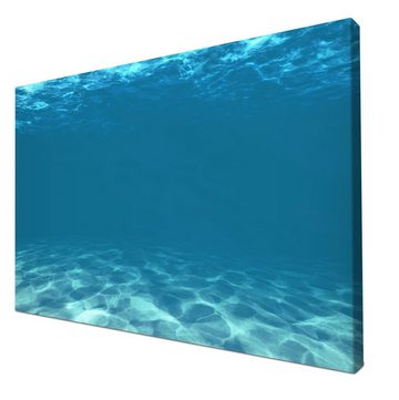 wandmotiv24 Leinwandbild Hellblau unter Wasser, Unterwasser (1 St), Wandbild, Wanddeko, Leinwandbilder in versch. Größen