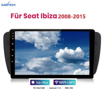 GABITECH 9 Zoll Android 13 Autoradio GPS Navi für Seat Ibiza 2008-2015 Autoradio