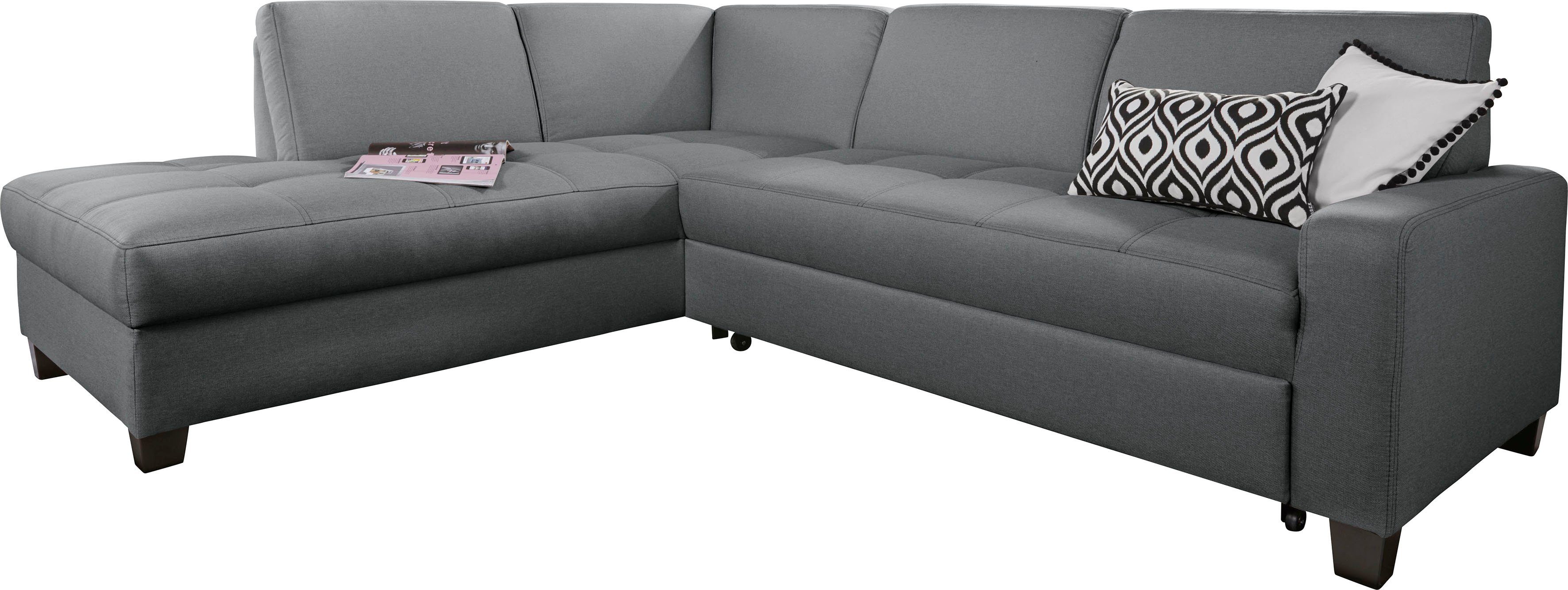 DOMO collection Ecksofa "Florentina zeitlos und elegant, Sitznähte als Desi günstig online kaufen
