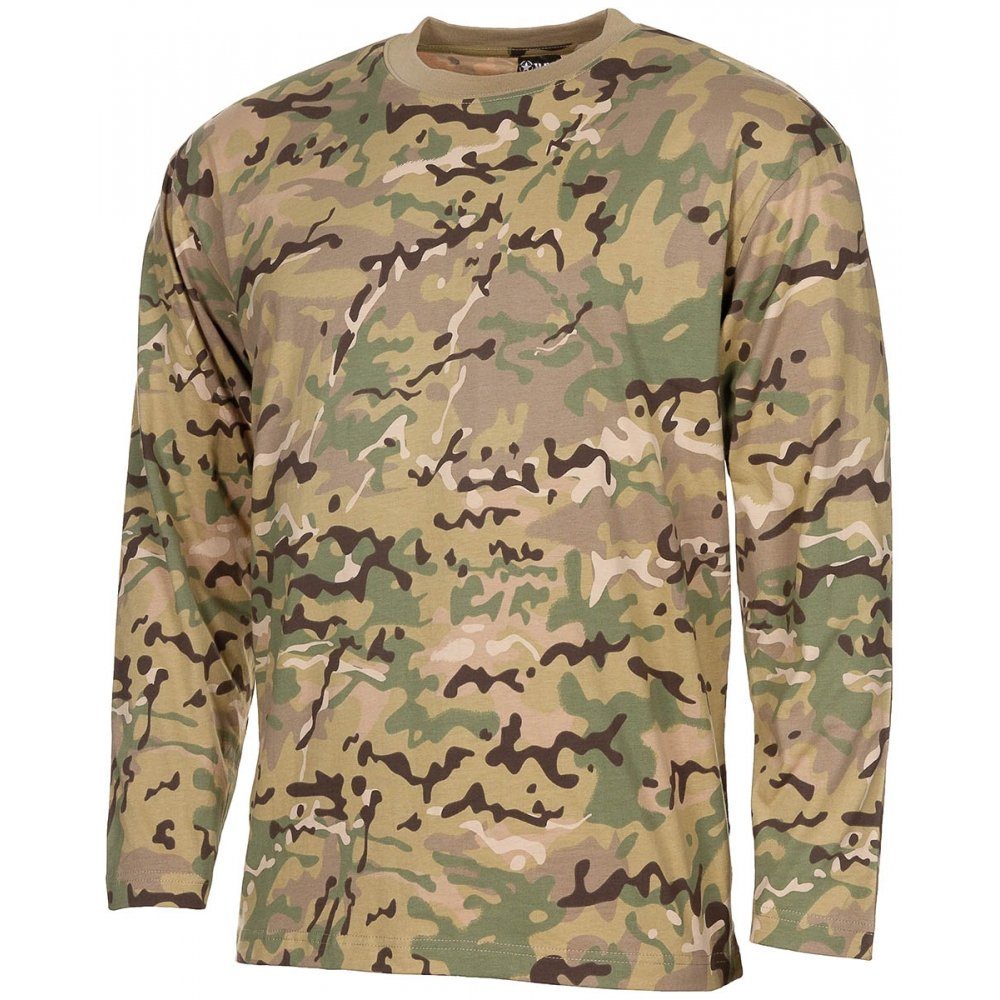 MFH Langarmshirt US Shirt, langarm, operation-camo, 170 g/m² - L (1-tlg)