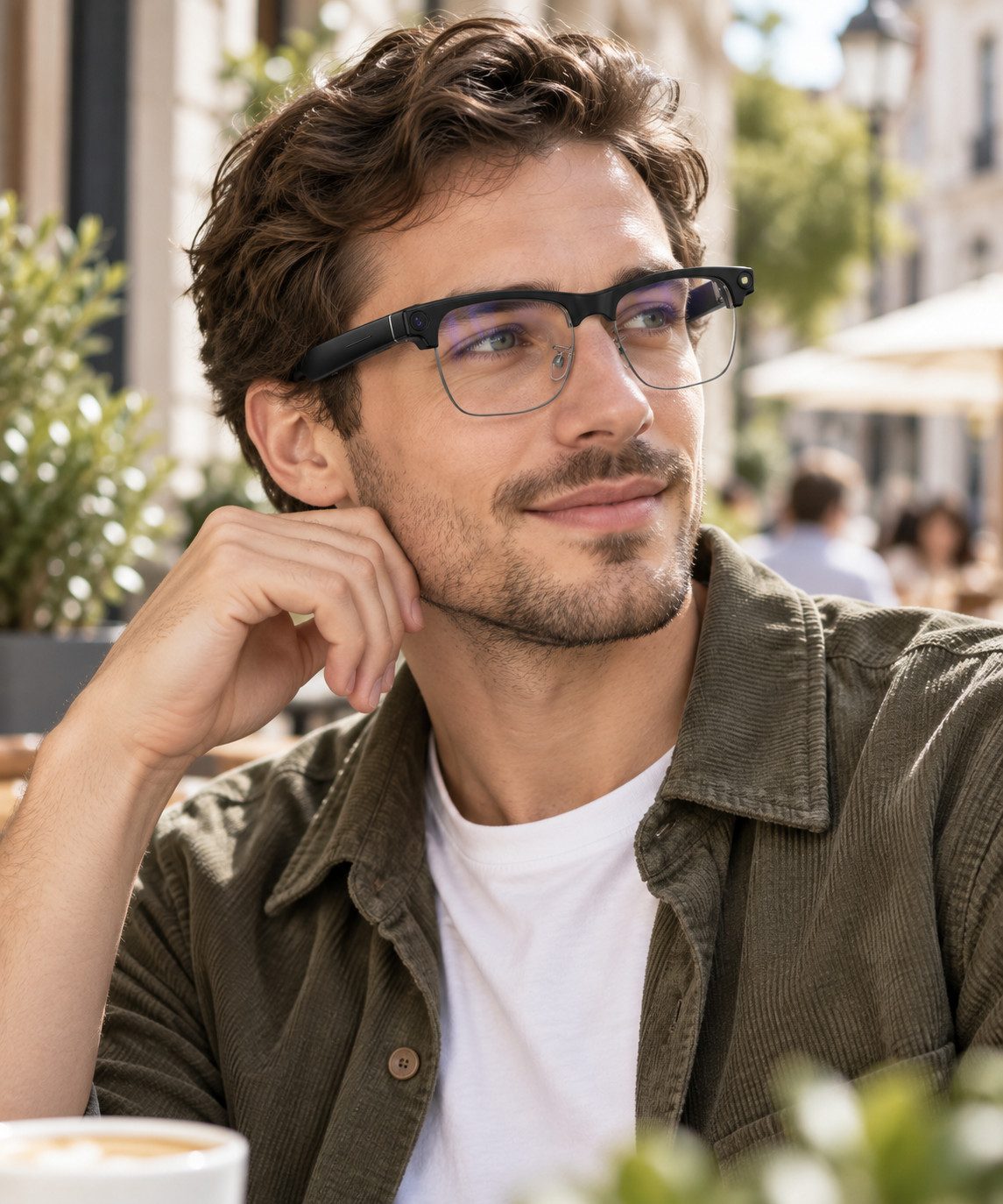 blackview LED-Brille Smart Brille mit Kamera BV200, Sony IMX219, 32MP Fotos, 1200P Video 32GB, KI-Assistent, Echtzeit-Übersetzung, Bluetooth 6.0, inkl. Etui