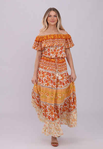 YC Fashion & Style Sommerkleid "Boho-Sommertraum Carmen Maxikleid" Alloverdruck, Boho, Hippie