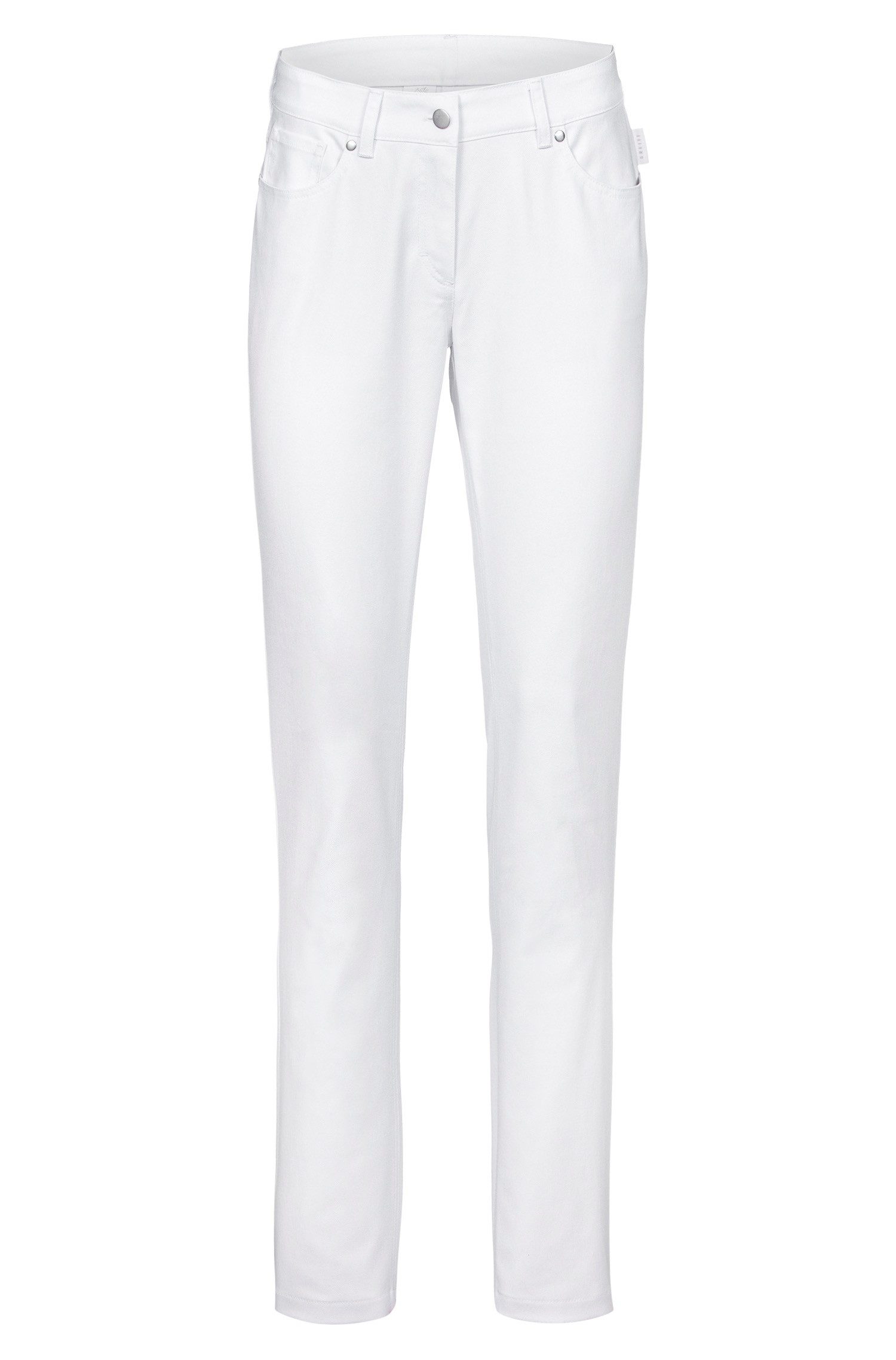 GREIFF 5-Pocket-Hose Greiff CARE Damen Jeanshose 5-Pocket-Style Regular-Fit Weiß