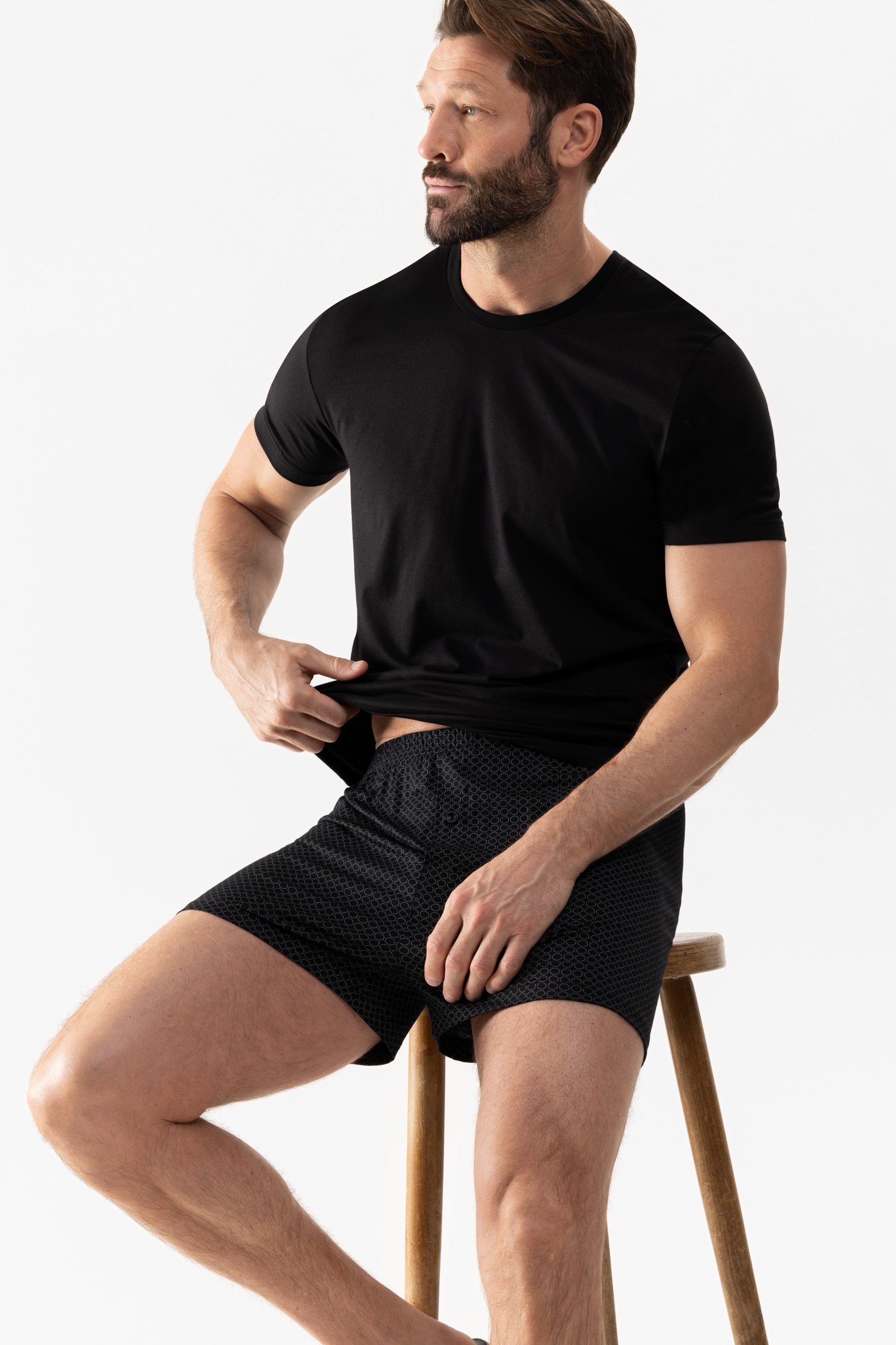 Mey Pyjamaoberteil Mey Herren T-Shirt Serie Dry Cotton Colour Uni (1-tlg)